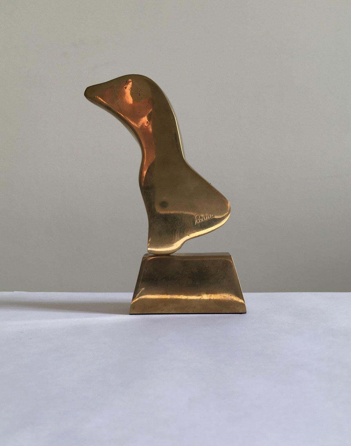 1980 Italy Post Modern Rodica Tanasescu Bronze Abstract Sculpture Muse photo vinterior