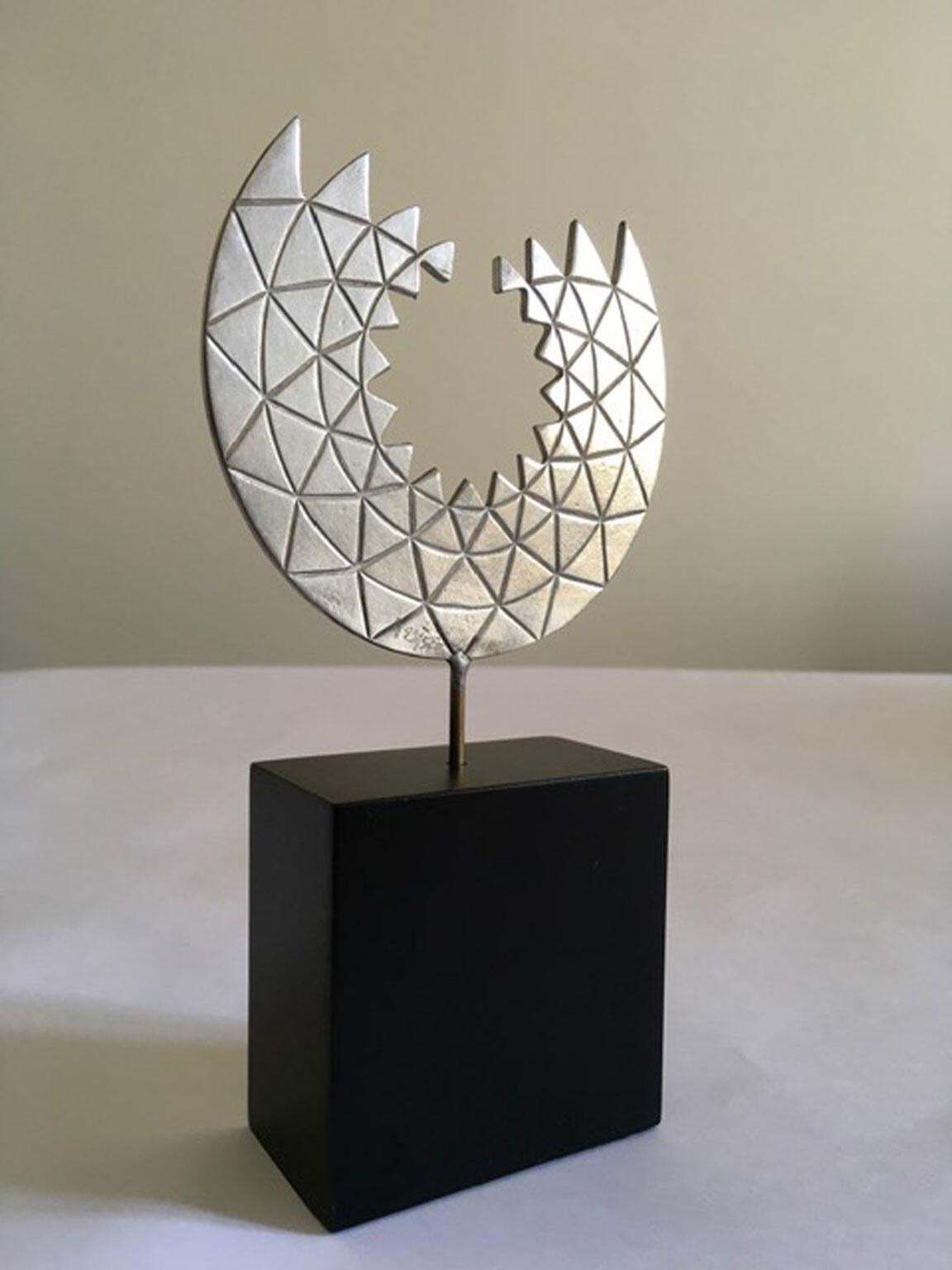 1986 Italy Post Modern Mirella Forlivesi Abstract Pewter Sculpture photo vinterior