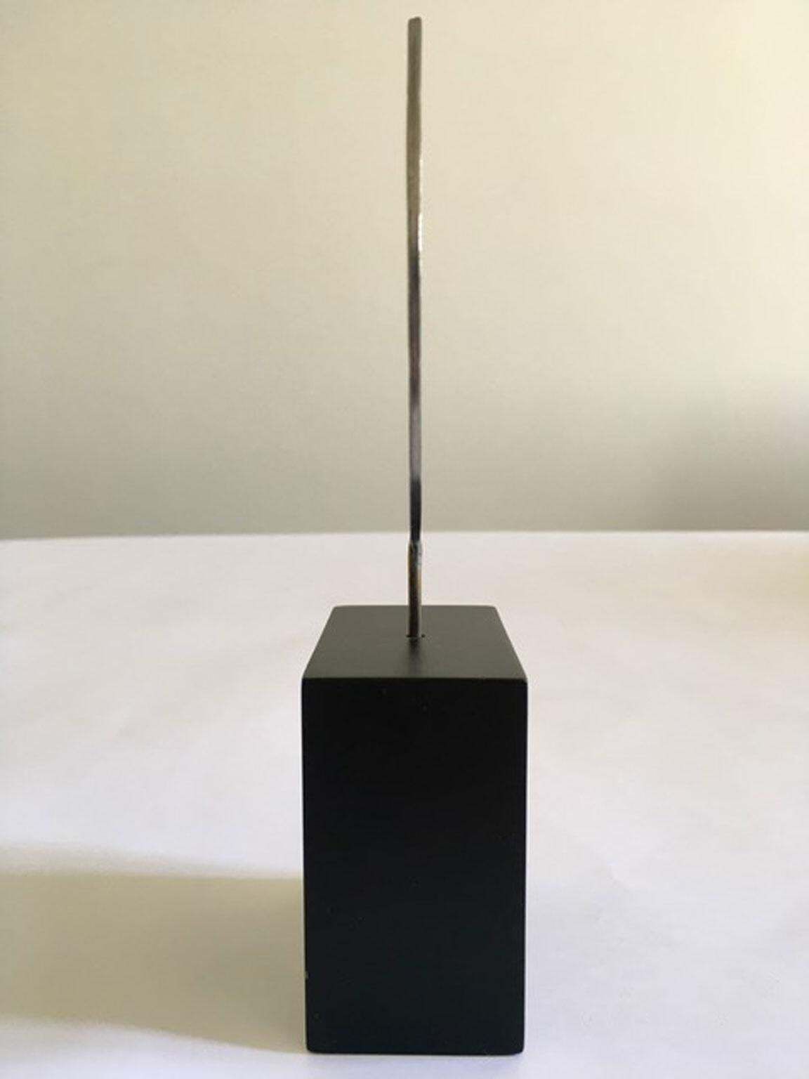 1986 Italy Post Modern Mirella Forlivesi Abstract Pewter Sculpture photo vintage