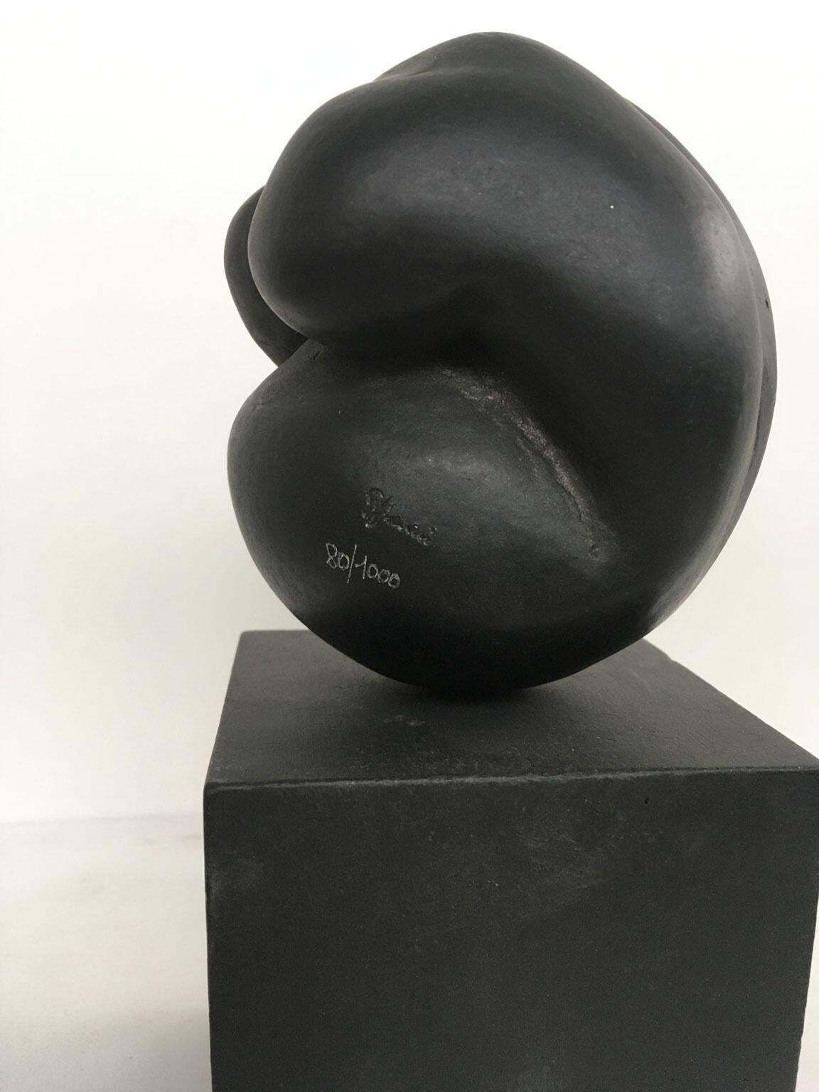 1988 Italy Black Aluminum Abstract Sculpture By Patrizia Guerresi Title Deji photo buy