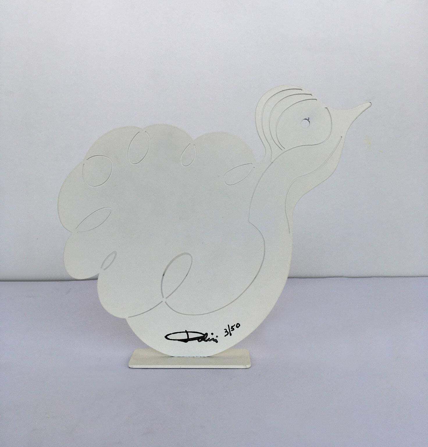photo for sale Italy 1980 Riccardo Dalisi White Painted Metal Sculpture Pulcinino