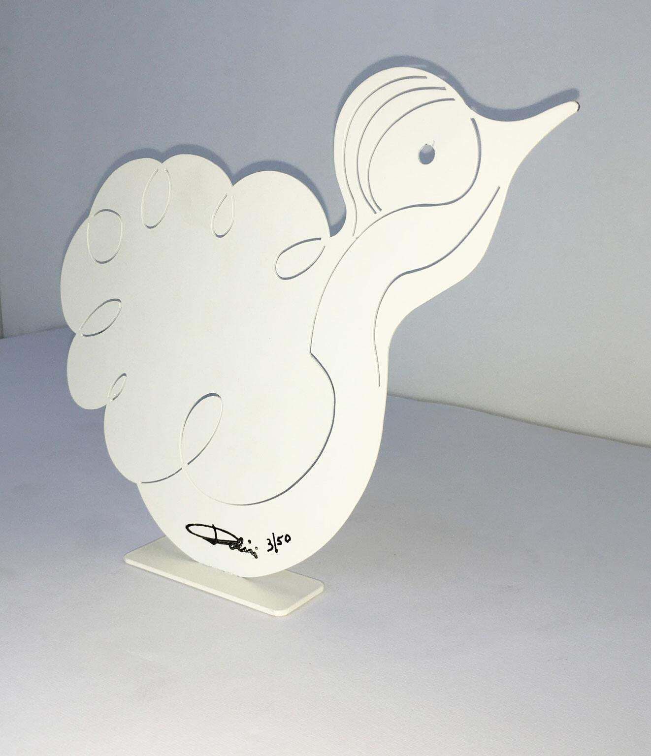 photo vinterior Italy 1980 Riccardo Dalisi White Painted Metal Sculpture Pulcinino