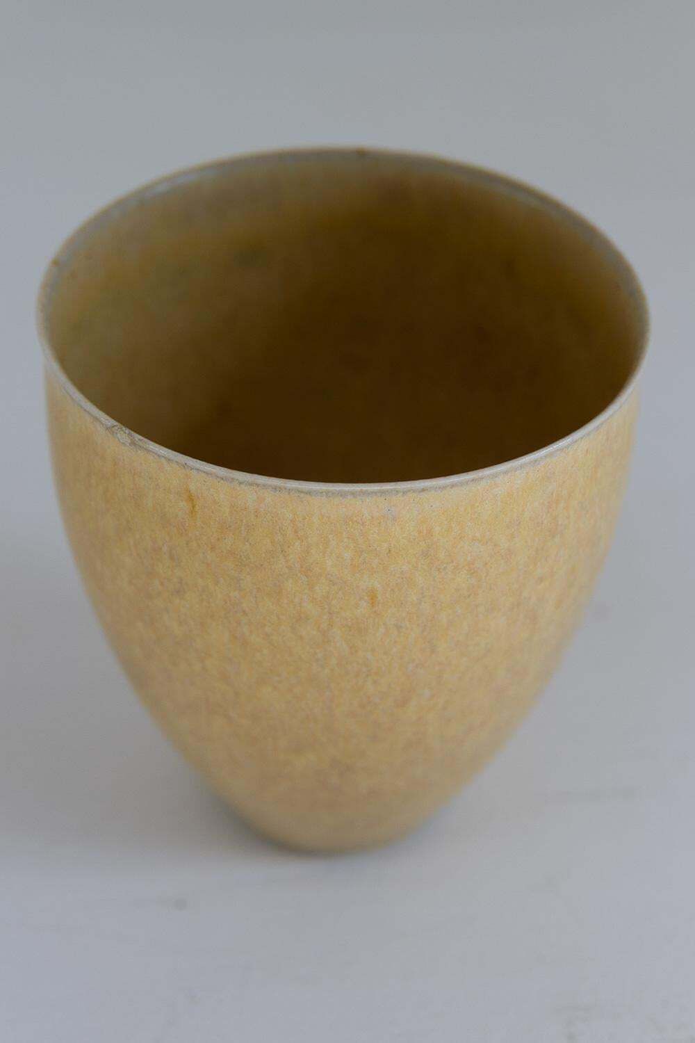 photo vintage Danish Mid Century Yellow Stoneware Vase By Saxbo, 1960s.
