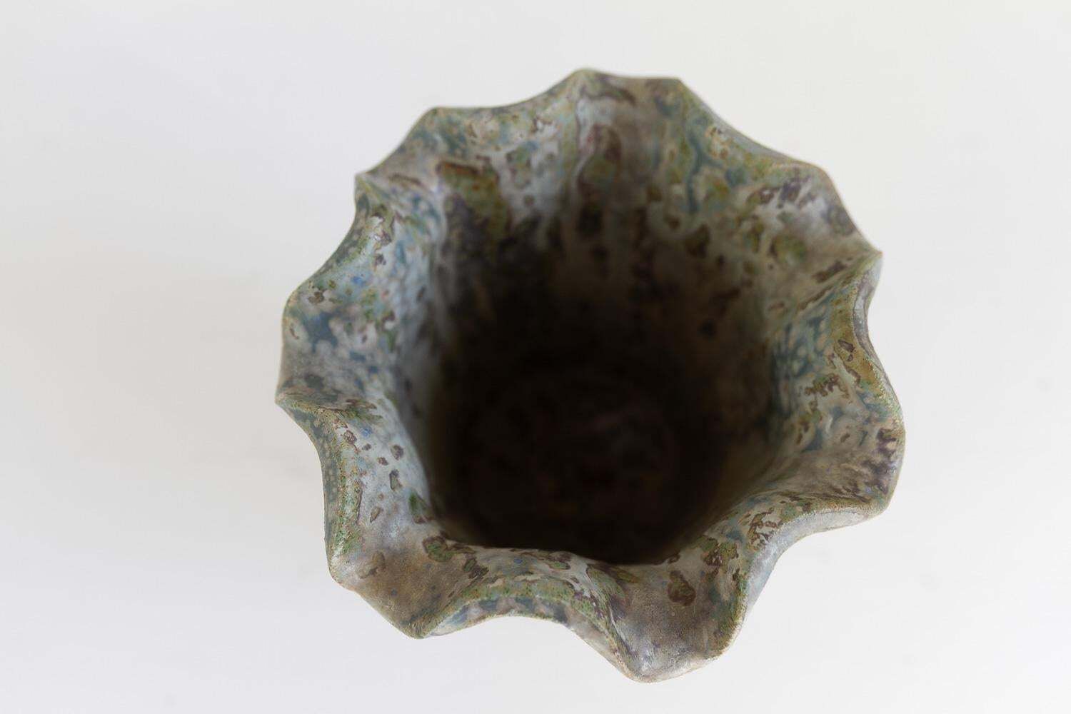 Arne Bang Stoneware Vase With Blue And Green Glaze, Denmark 1940s. photo buy