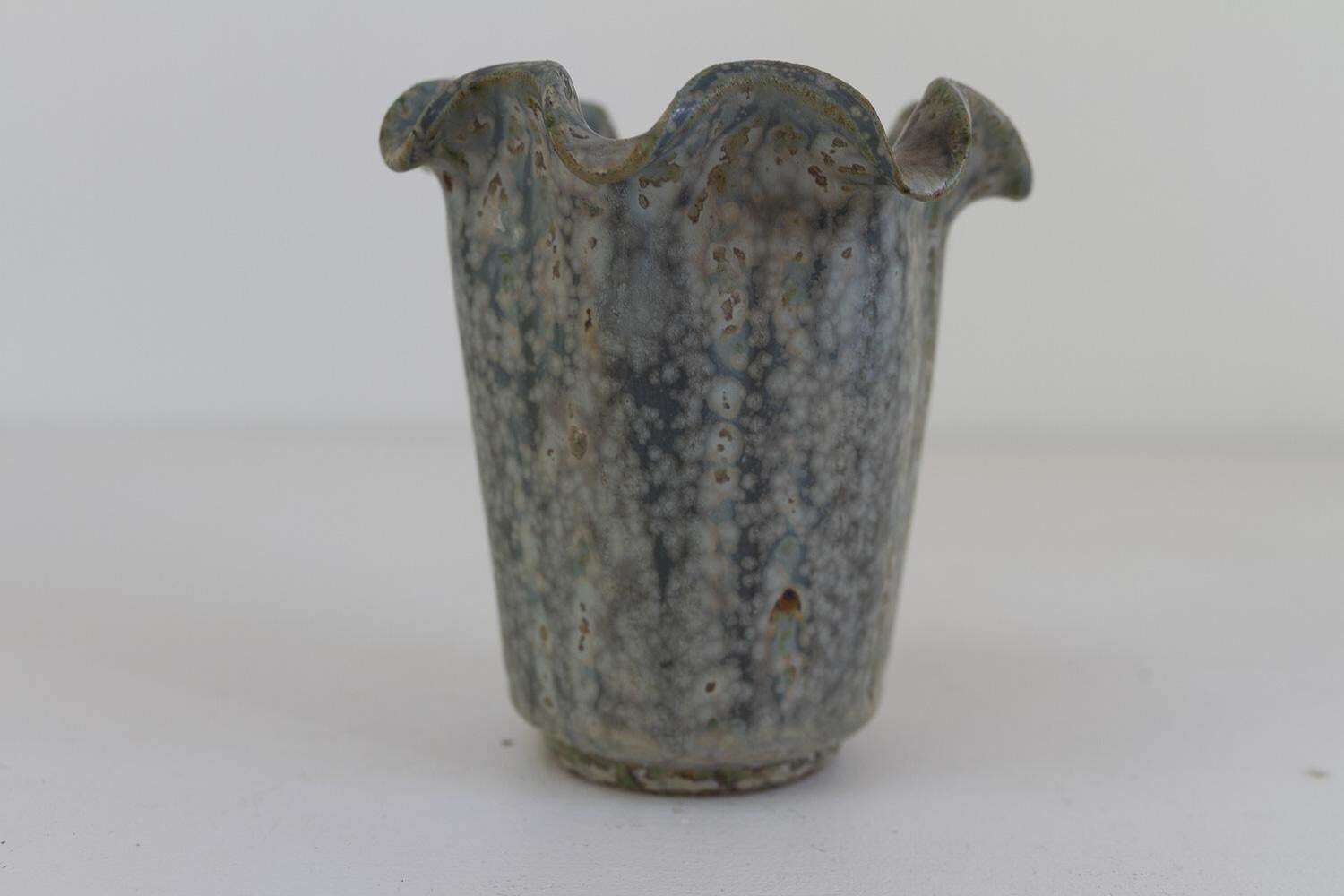 photo furniture Arne Bang Stoneware Vase With Blue And Green Glaze, Denmark 1940s.