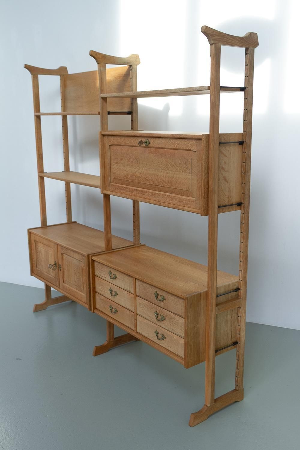 2059.0 Danish Freestanding Oak Bookcase By Henning Kjærnulf For Nyrup Møbler, 1960s. photo