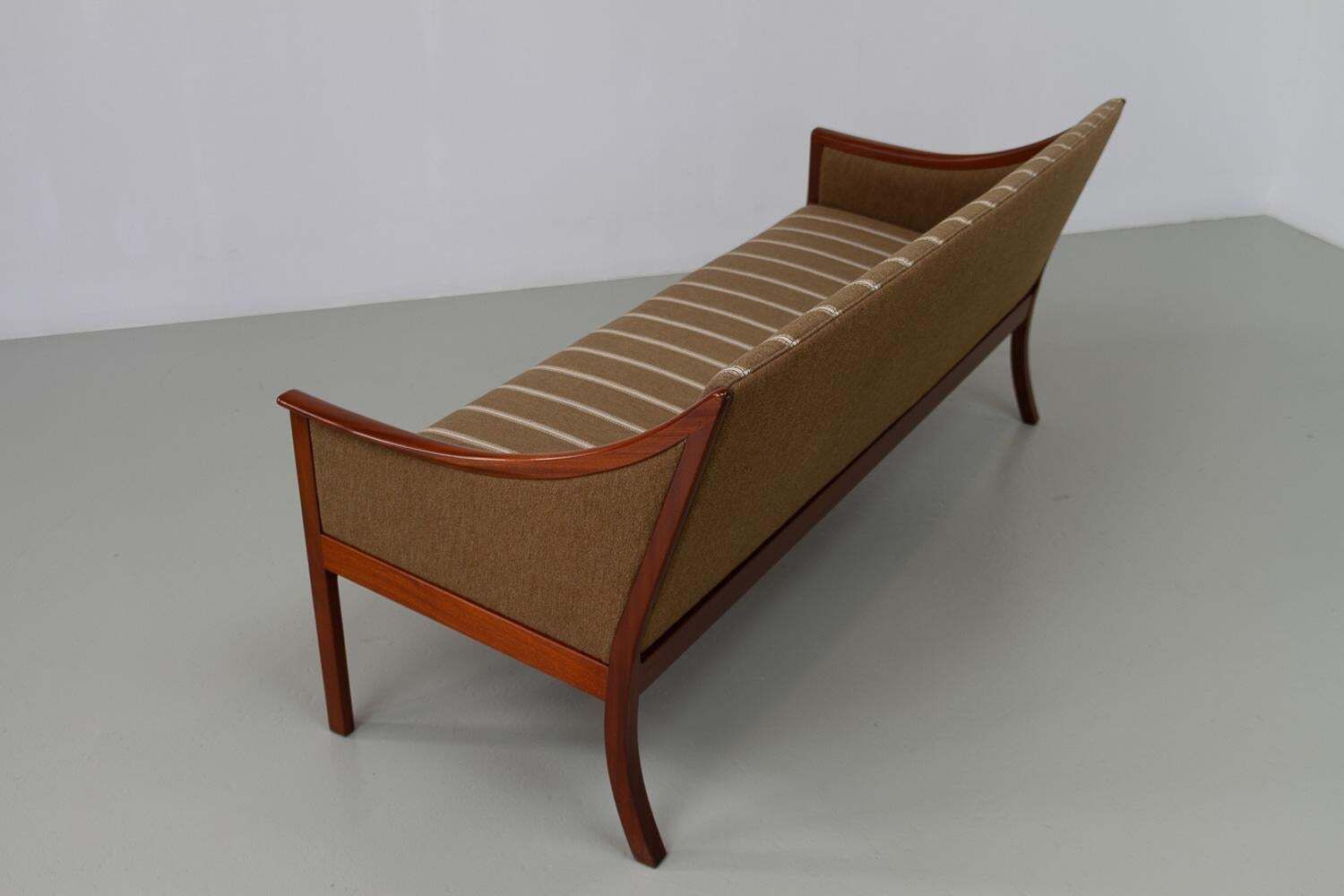 photo for sale Danish Lounge Chair And 3 Seater Sofa By Ole Wanscher For Pj Møbler, 1960s.