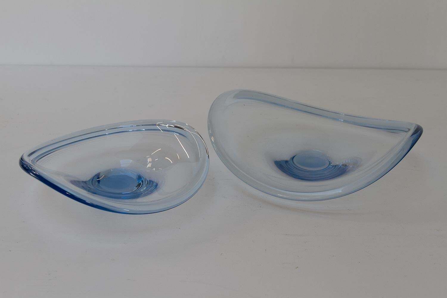 Danish Selandia Fruit Bowls By Per Lütken For Holmegaard, 1960s. Set Of 2. photo for sale