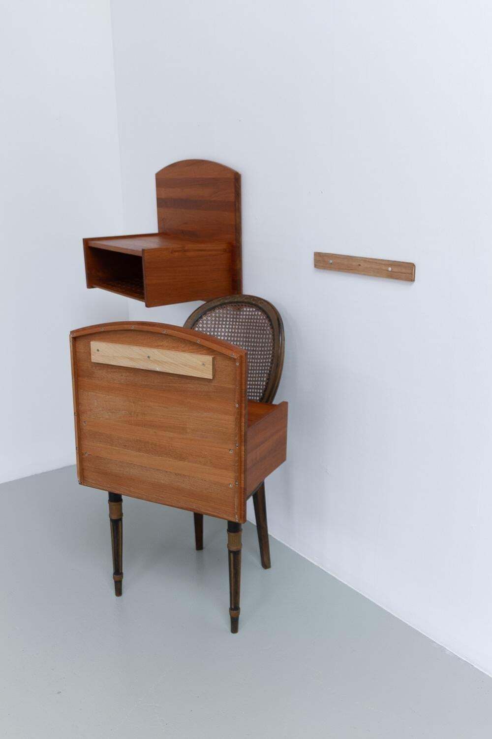 photo buy Danish Wall Mounted Bedside Tables In Solid Teak By Trip Trap, 1980s. Set Of 2.