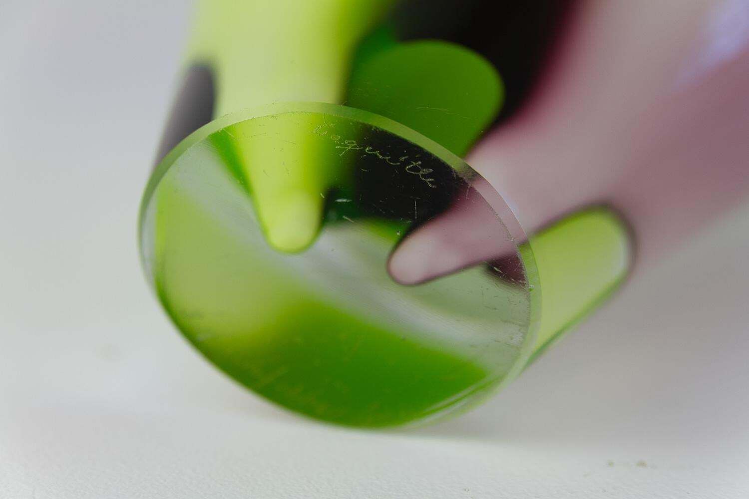 Mid Century Coquille Glass Vase By Paul Kedelv For Flygsfors Sweden, 1950s. photo vintage