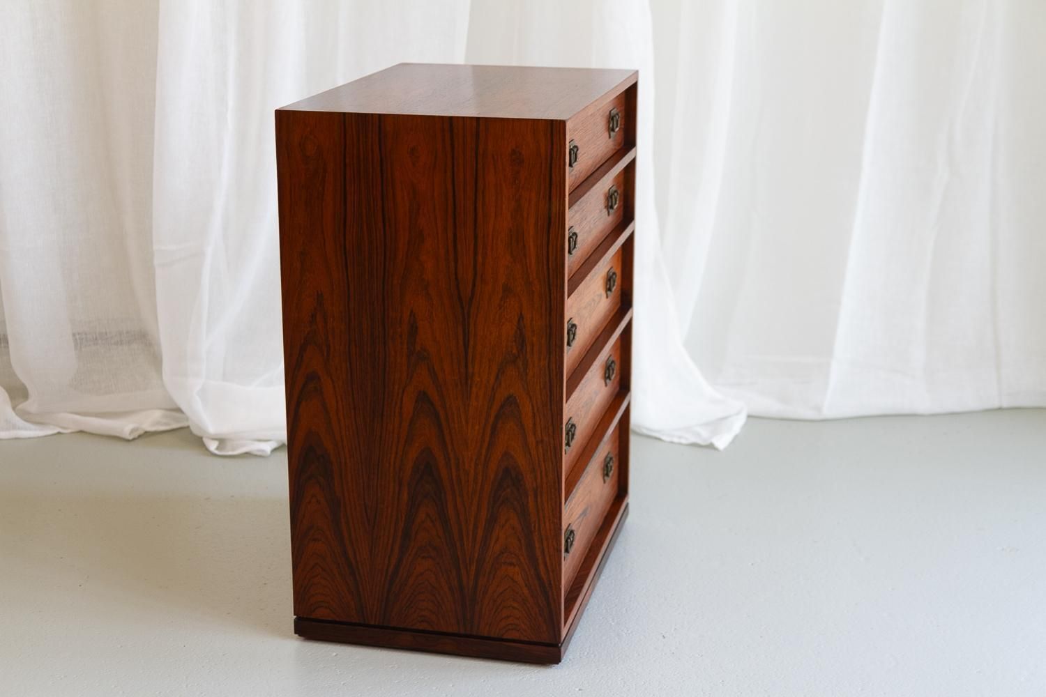 Furniture Danish Modern Rosewood Chest Of Drawers By Henning Korch, 1960s. photo