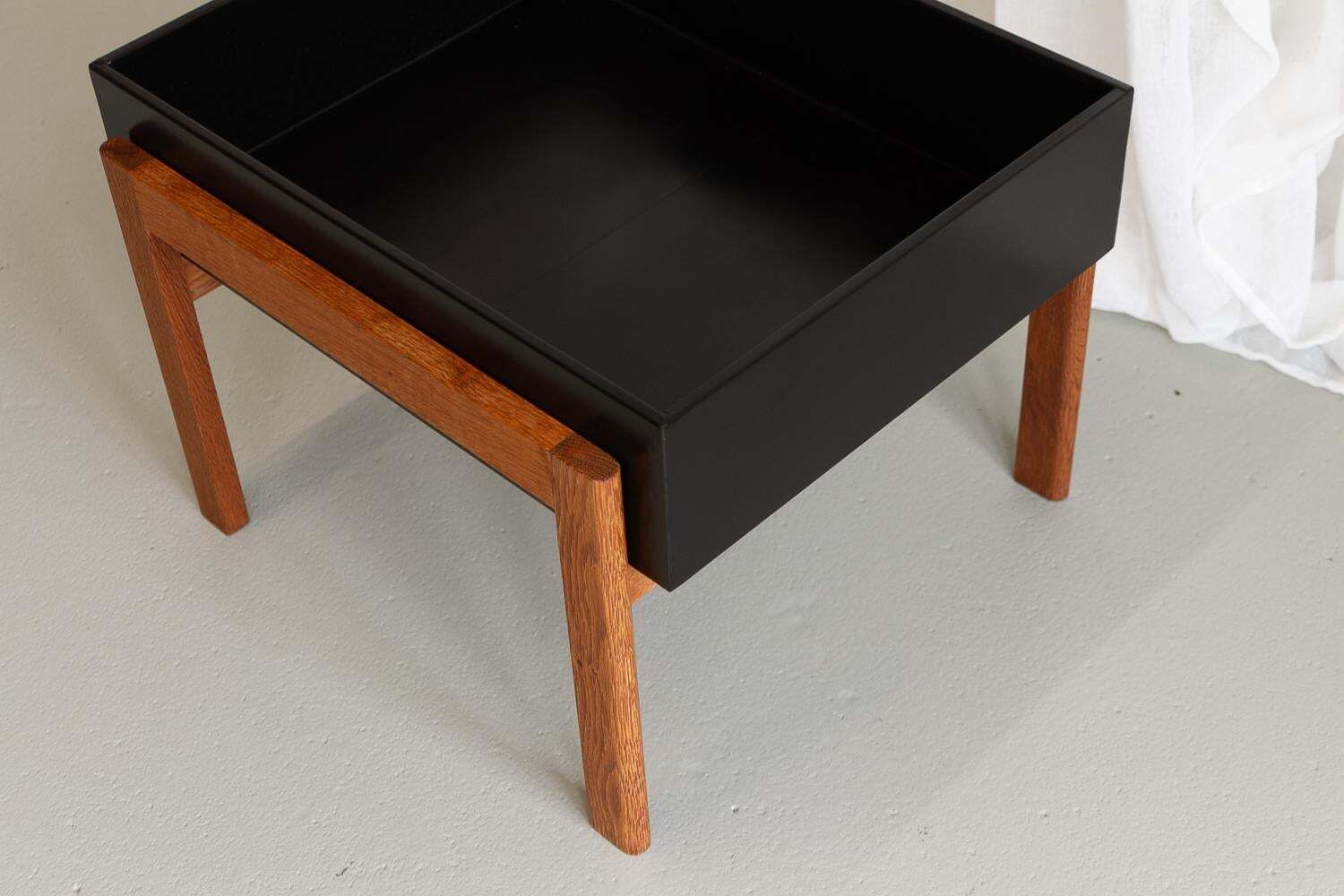 Home Decor Danish Modern Oak Planter, 1960s. photo