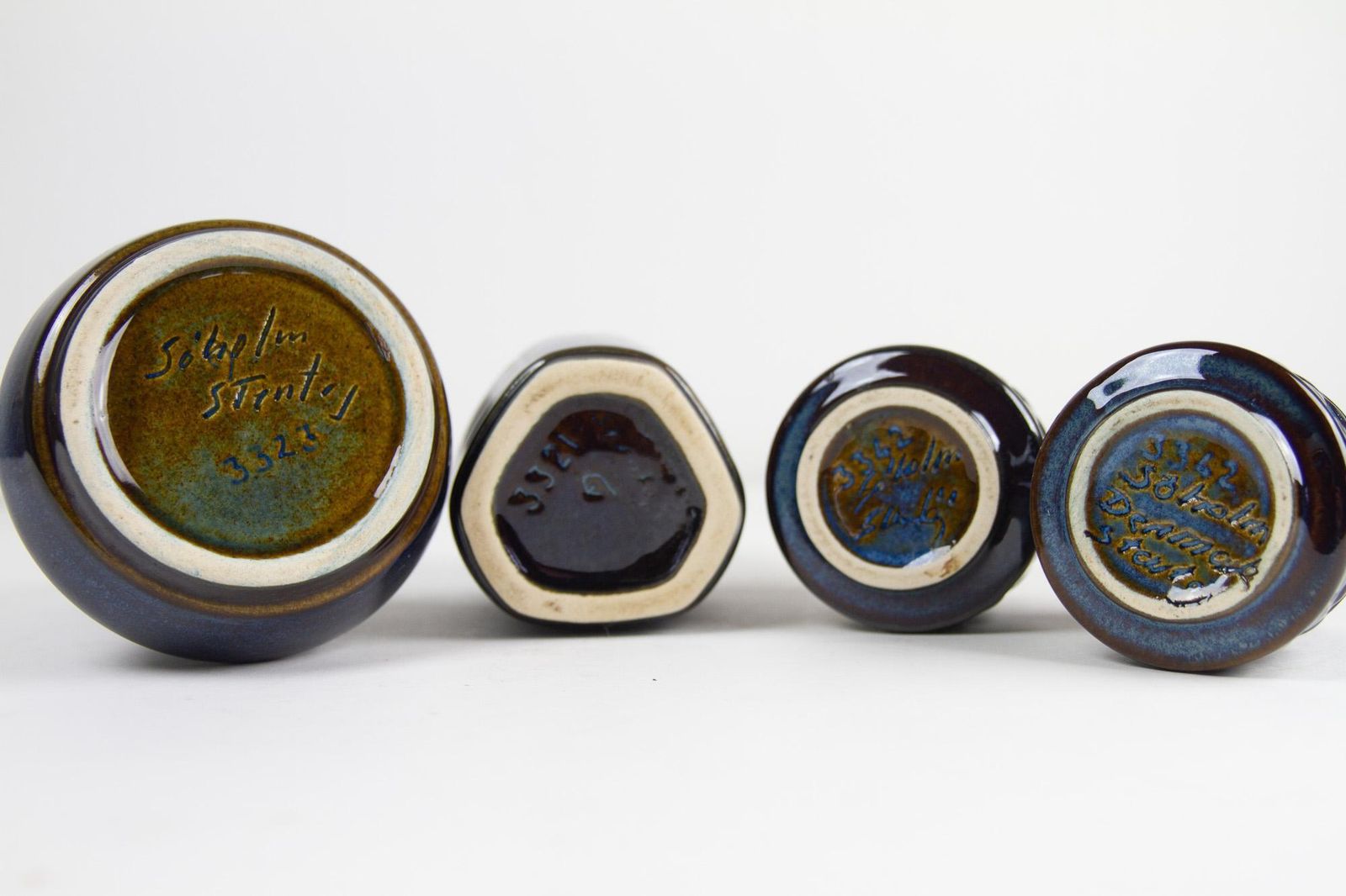 643.0 Danish Mid Century Modern Stoneware By Søholm 1960s, Set Of 6 photo