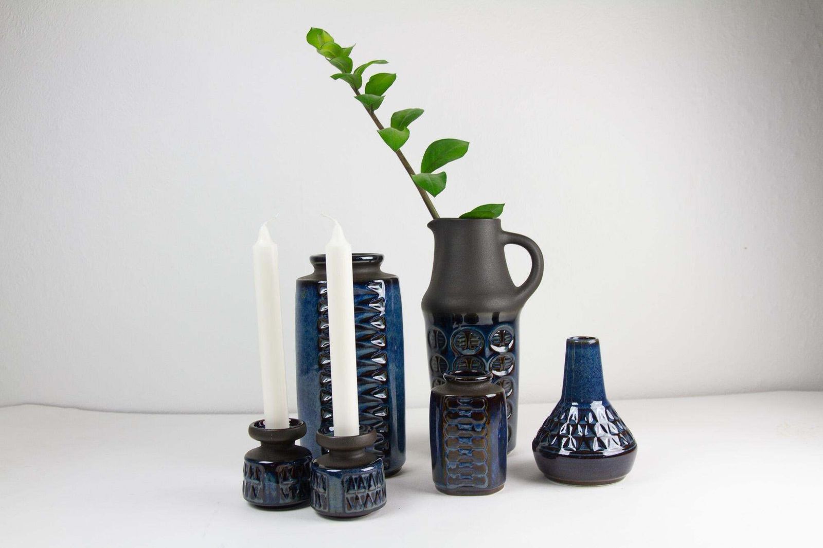 photo vinterior Danish Mid Century Modern Stoneware By Søholm 1960s, Set Of 6