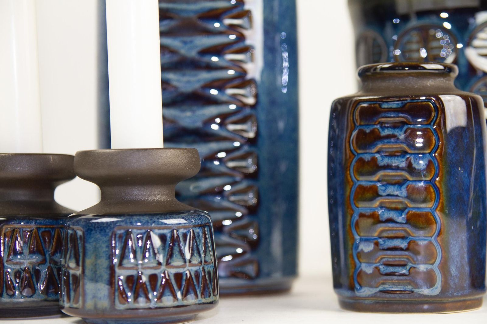 photo vintage Danish Mid Century Modern Stoneware By Søholm 1960s, Set Of 6