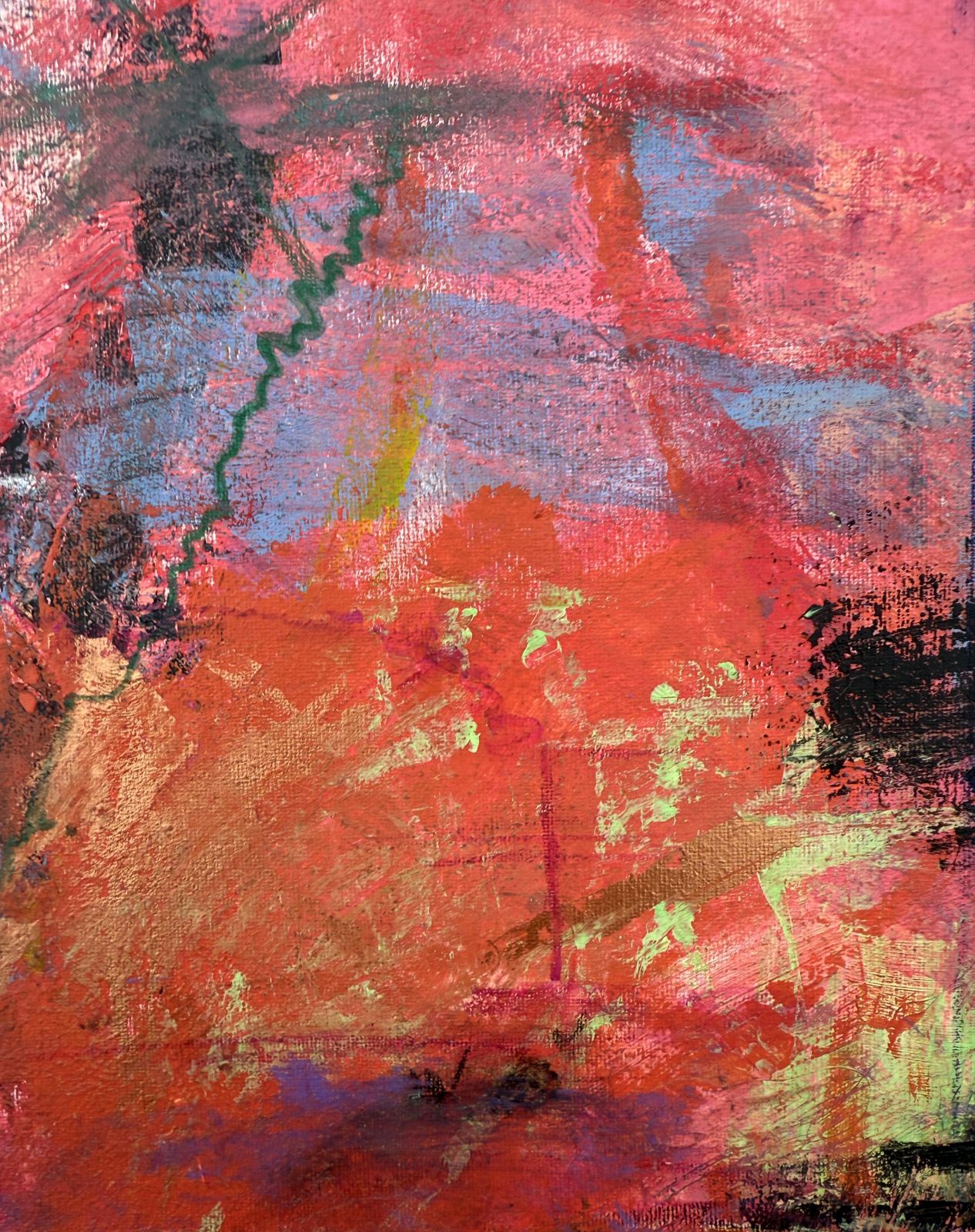 The Powerful Vagina Oil On Canvas Painting Abstract Expressionism photo furniture