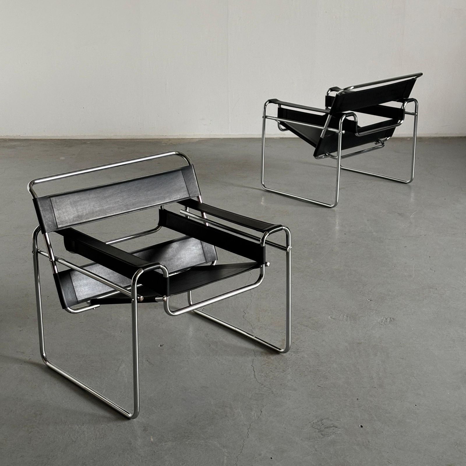 Vintage 'Wassily' Armchairs By Marcel Breuer, 1970s Replica photo furniture
