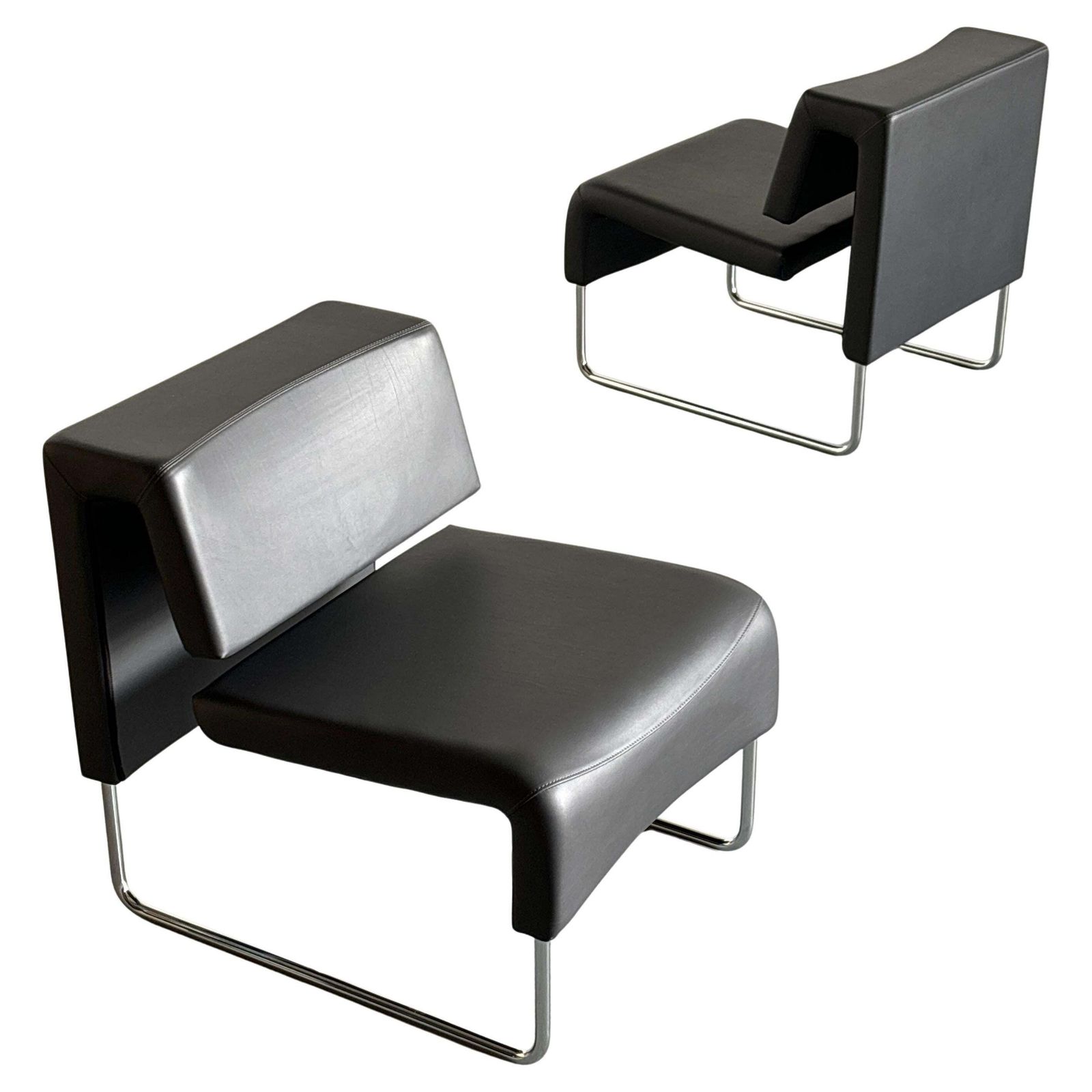 Pair Of Modernist ‘Path’ Cantilever Lounge Chairs By Fiorenzo Dorigo For Sitland