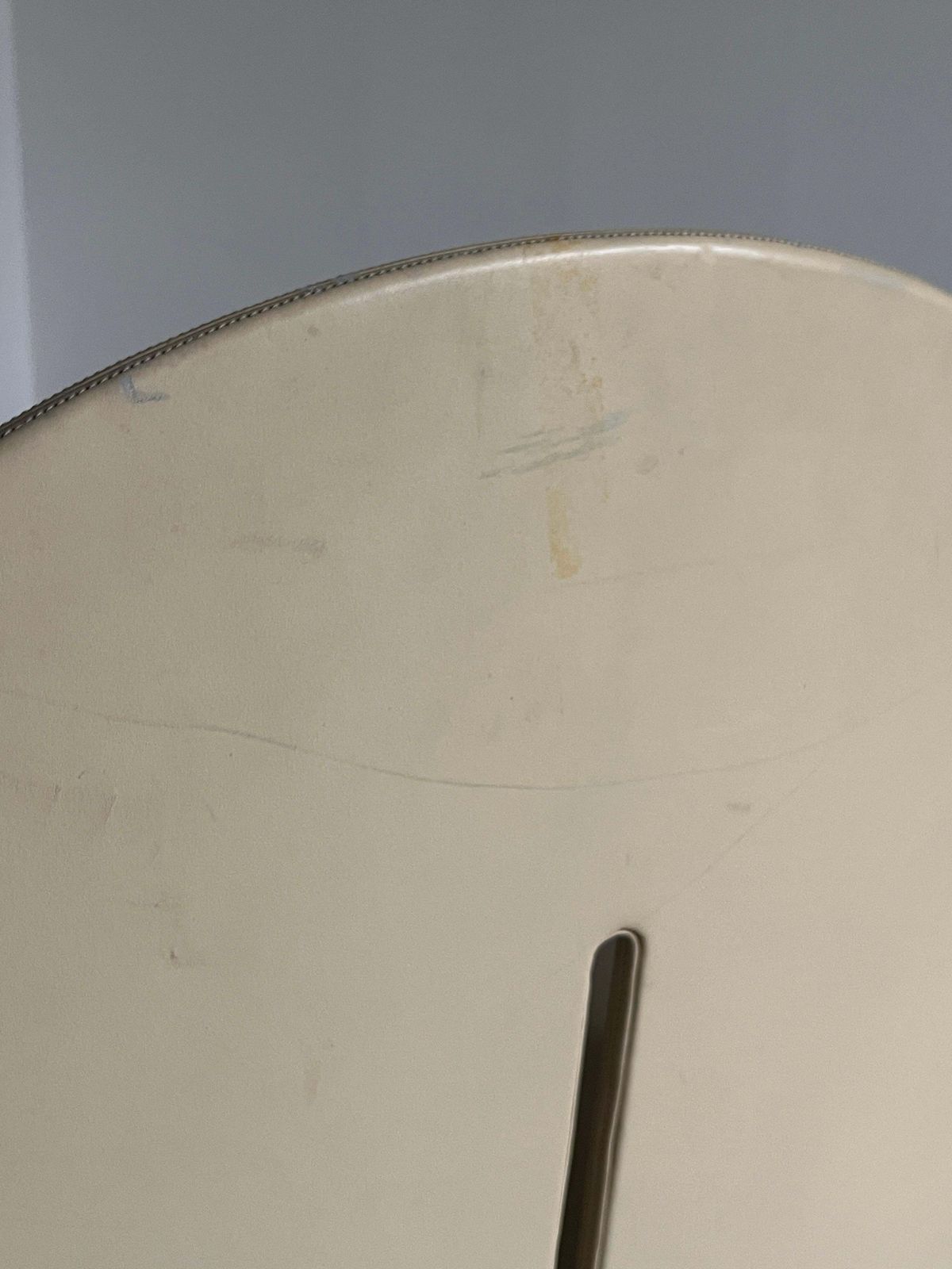 photo vinterior Pair Of Gae Aulenti '54l' Armchairs For Knoll International, Beige Leather, 70s