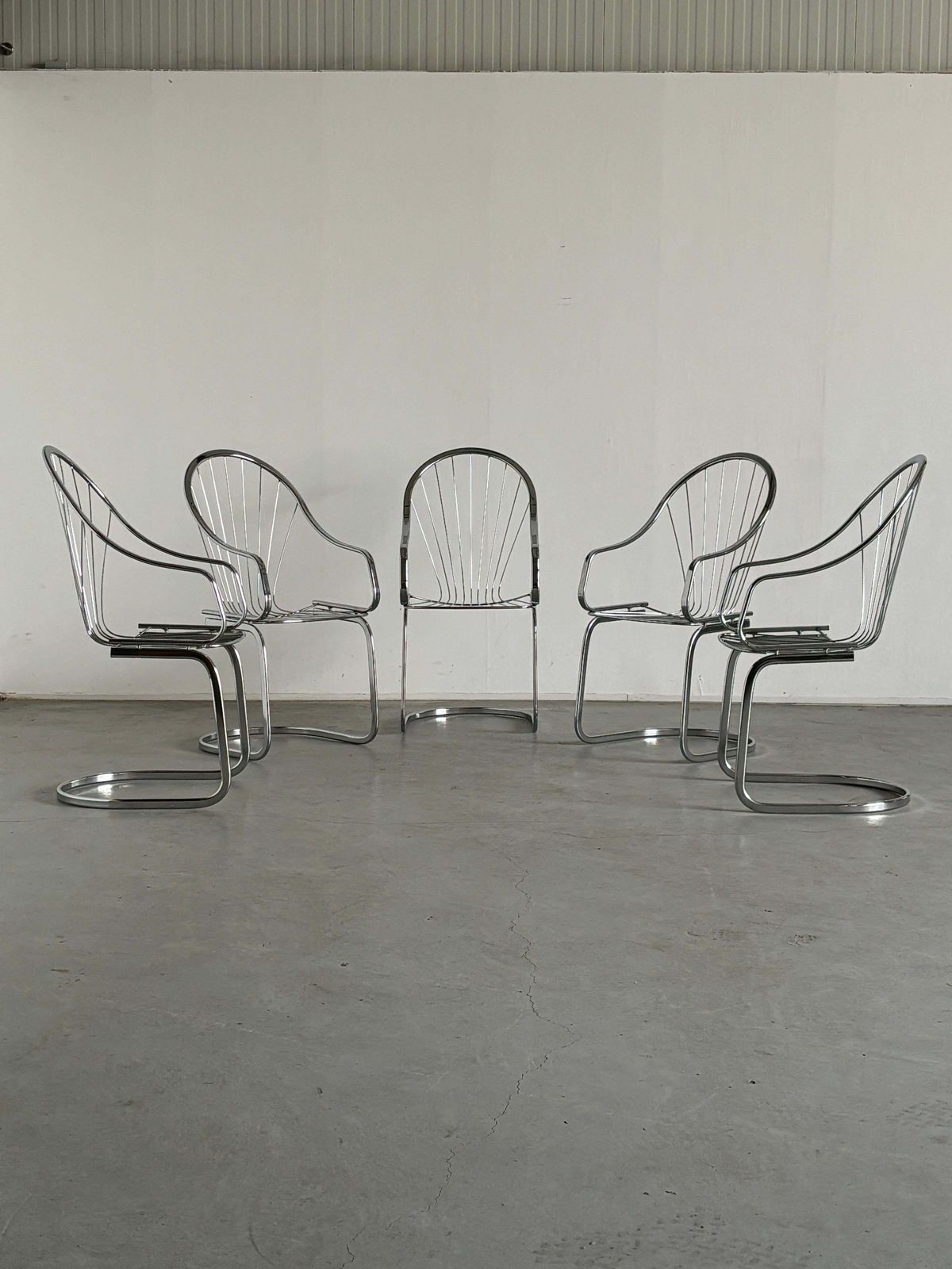 1 Of 5 Vintage Italian Mid Century Armchairs By Gastone Rinaldi For Rima, 1970s photo Furniture