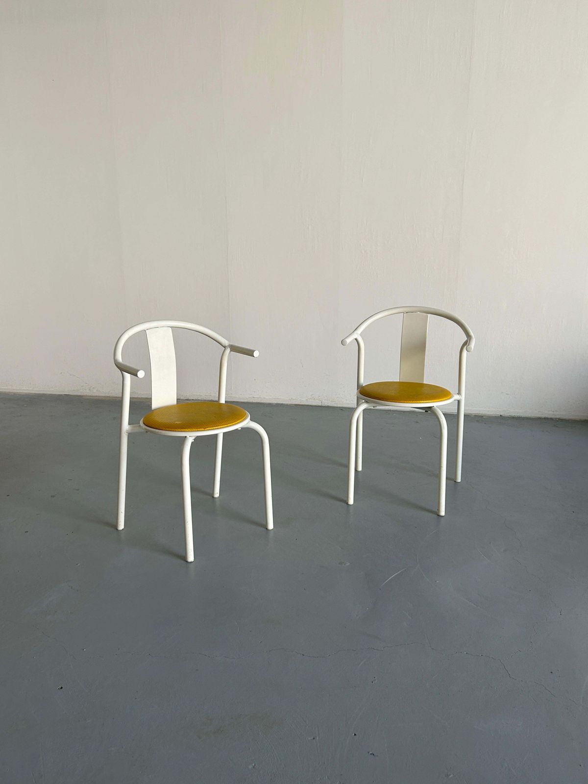 Pair Of Vintage Ikea Postmodern Memphis Maxmo Metal Dining Chairs, 1980s Ikea photo furniture