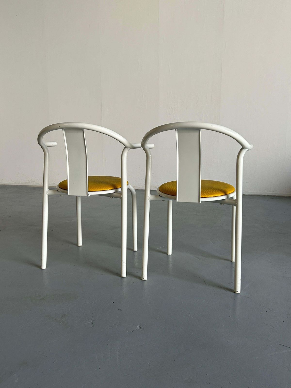 Pair Of Vintage Ikea Postmodern Memphis Maxmo Metal Dining Chairs, 1980s Ikea photo buy