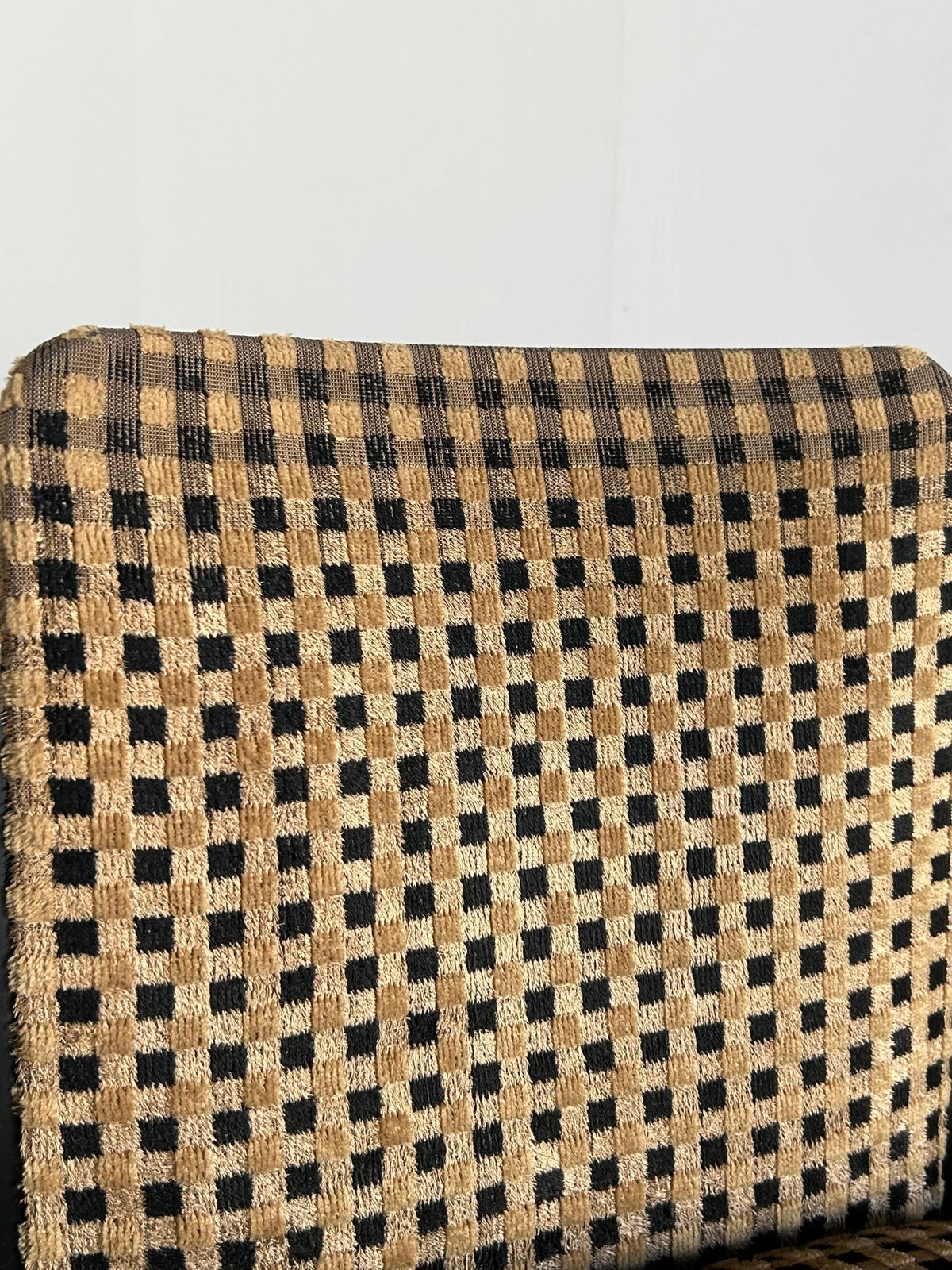 photo vinterior Set Of 4 Italian Sculptural Lacquered Bentwood Dining Chairs, Geometric Pattern