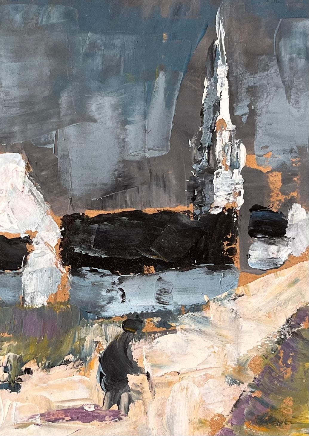 Fanch Lelfrench Village With White Chapel And Spire Under Stormy Sky By Fanch Lel photo buy