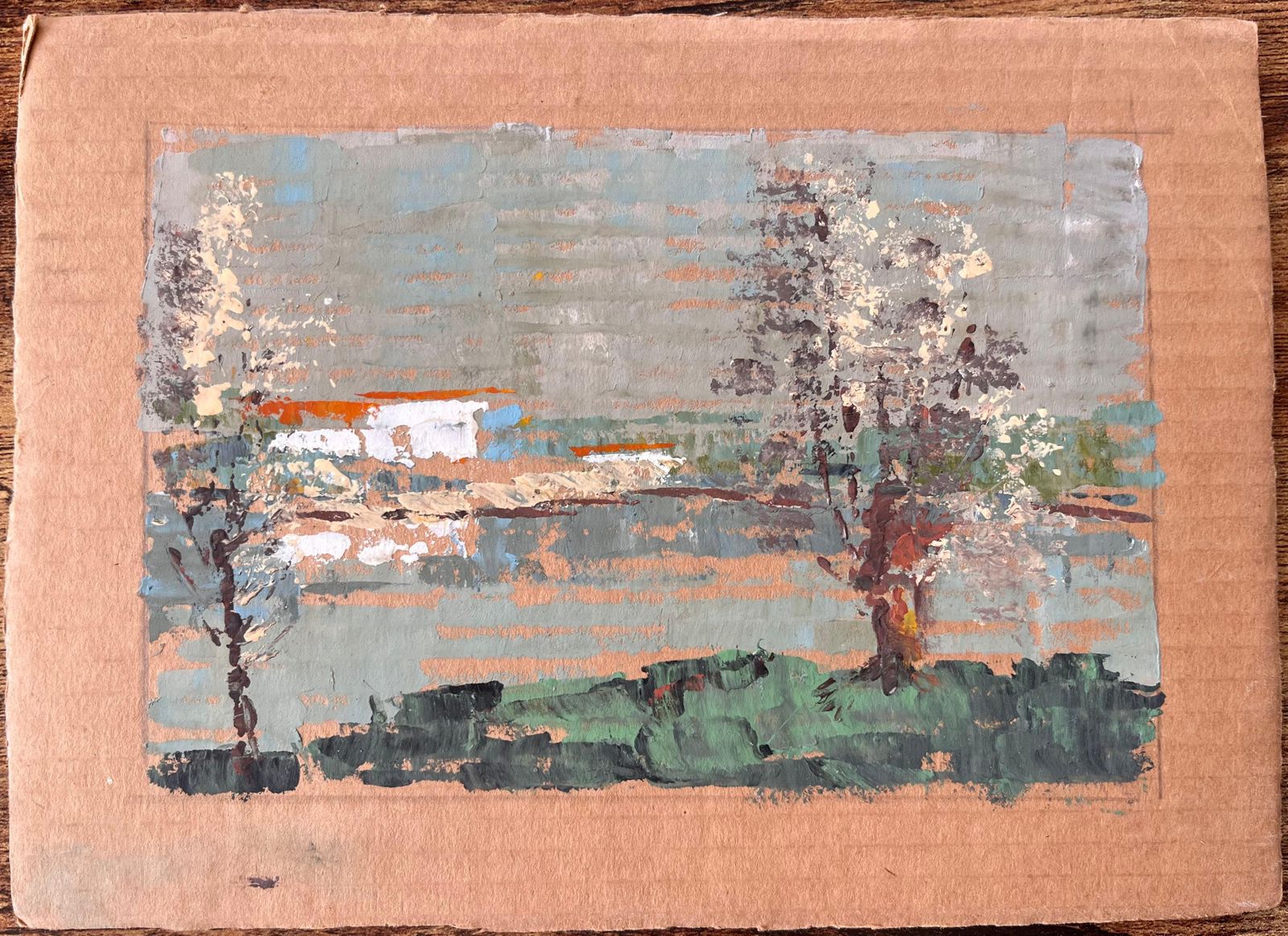 Fanch Lelfrench Landscape With Blossoming Trees And Farmhouse In Beaumont Pléneuf photo furniture