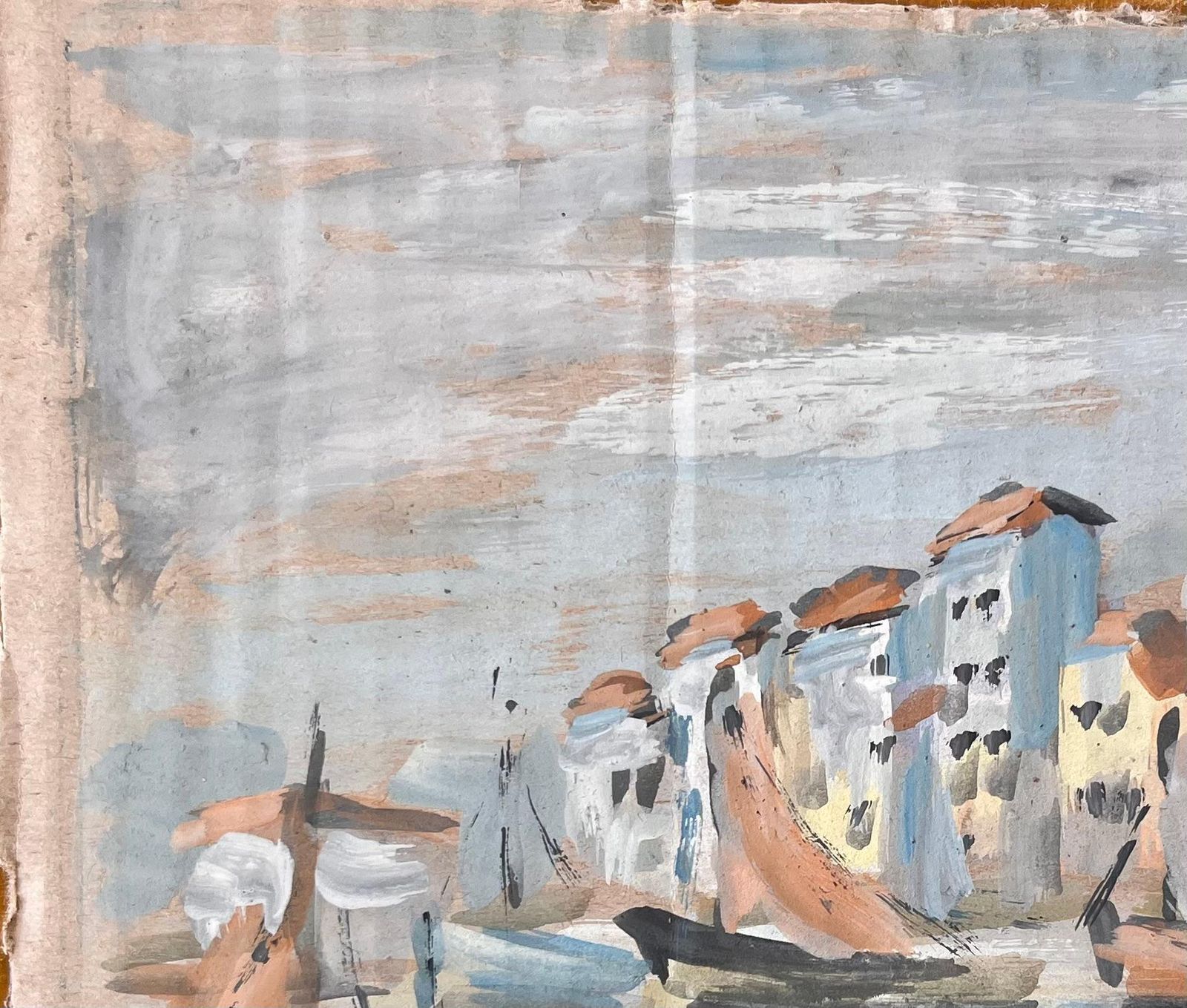 Fanch Lelfrench Harbour Scene With Sailing Boats And Seafront Houses In Le Croisic photo 470.0