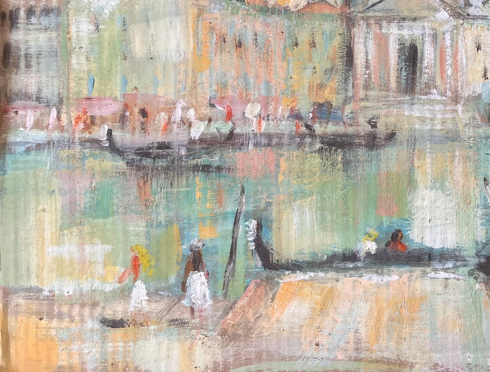 Fanch Lelimpressionist Venetian Canal Scene With Gondolas And Basilica By Fanch Lel photo 892.0