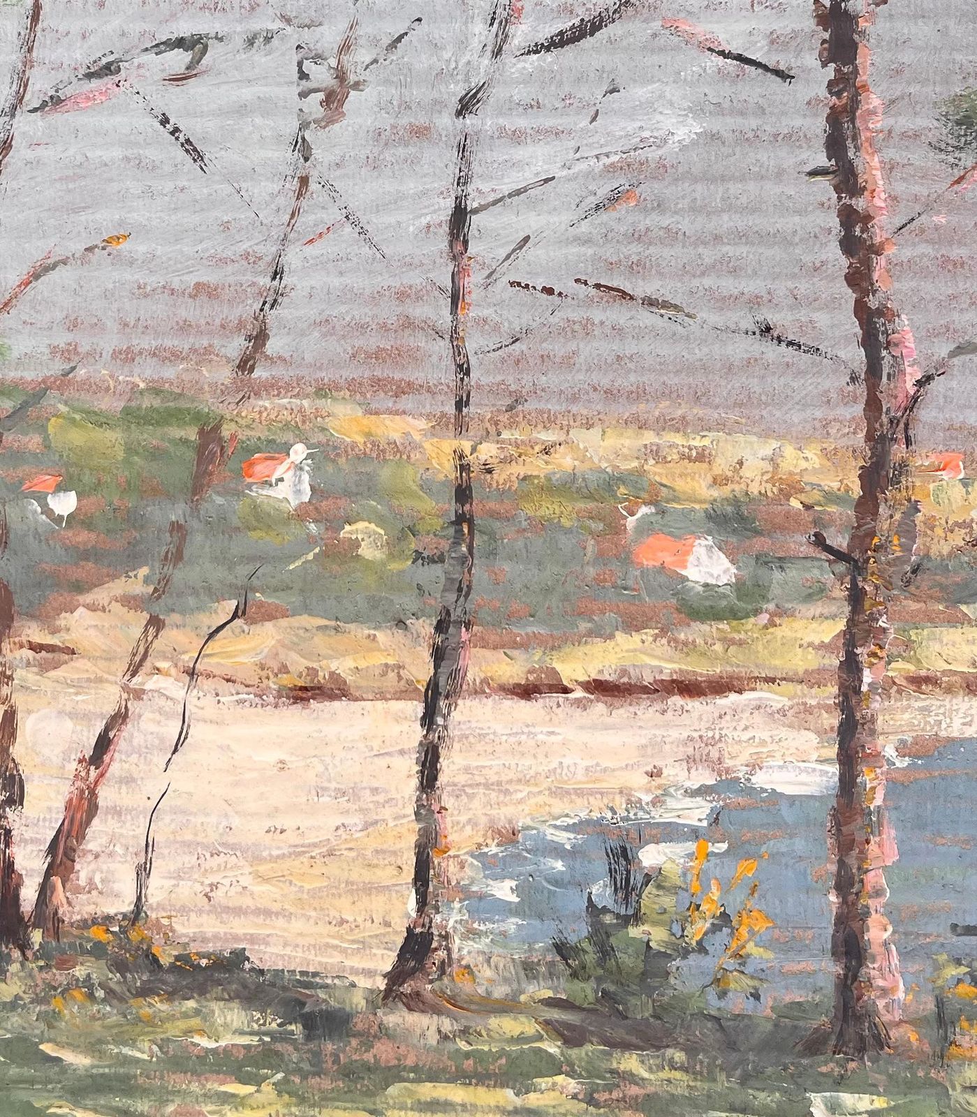 Fanch Lelimpressionist Coastal Landscape With Pine Trees Sandy Shore And Distant Cottages photo buy