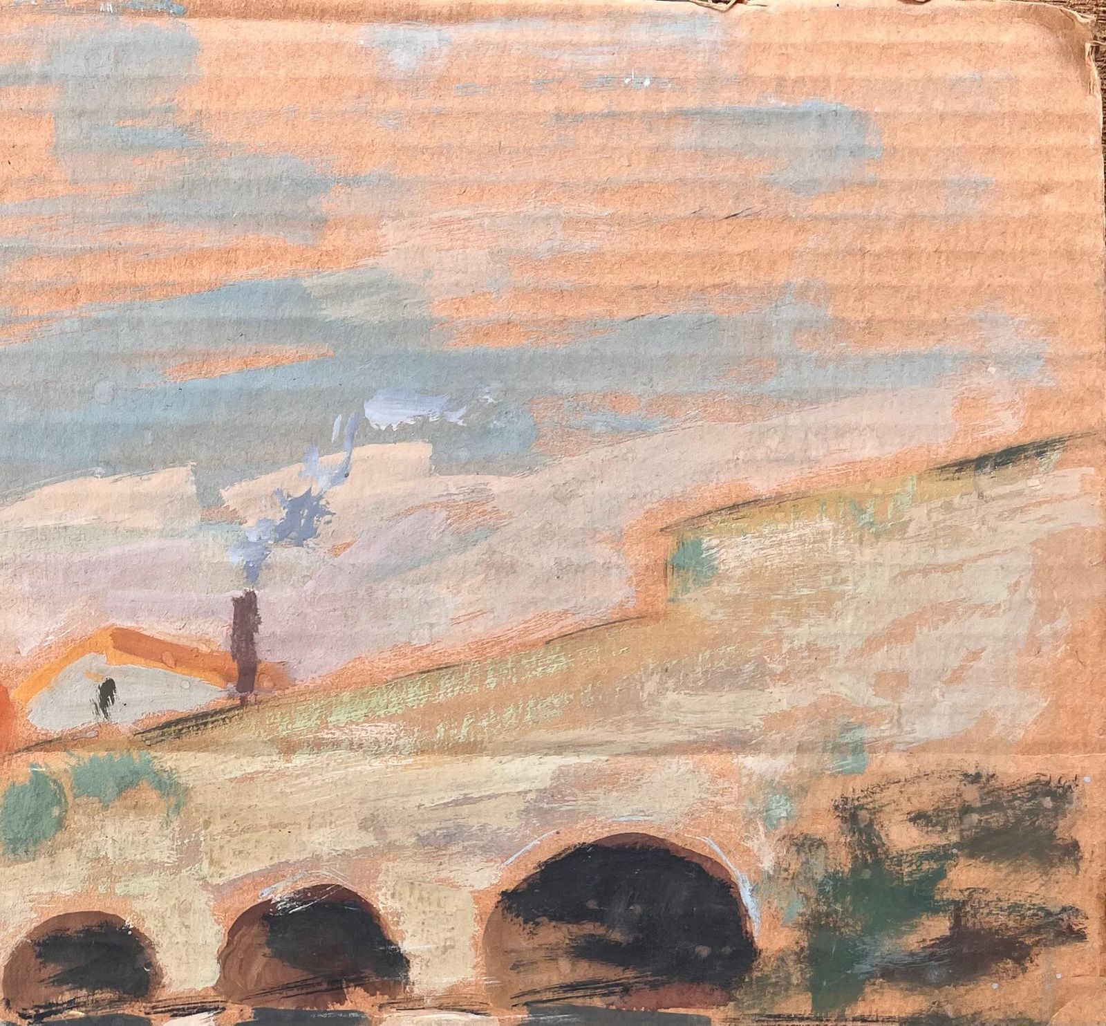 Fanch Lelfrench Impressionist Landscape Of Brunoy And The Old Bridge Of Boussy photo vinterior
