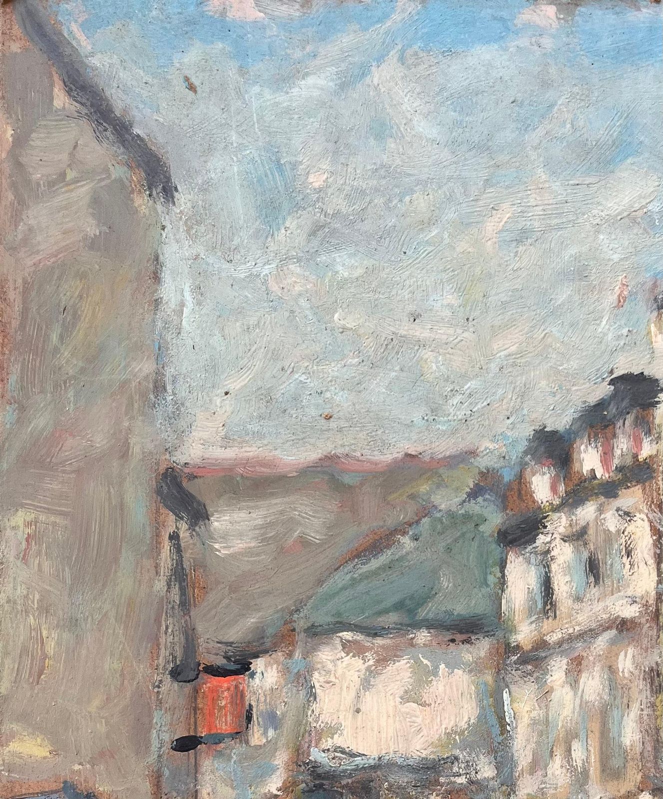 Fanch Lelimpressionist Sunlit Street Scene With Figures In Conversation photo vinterior