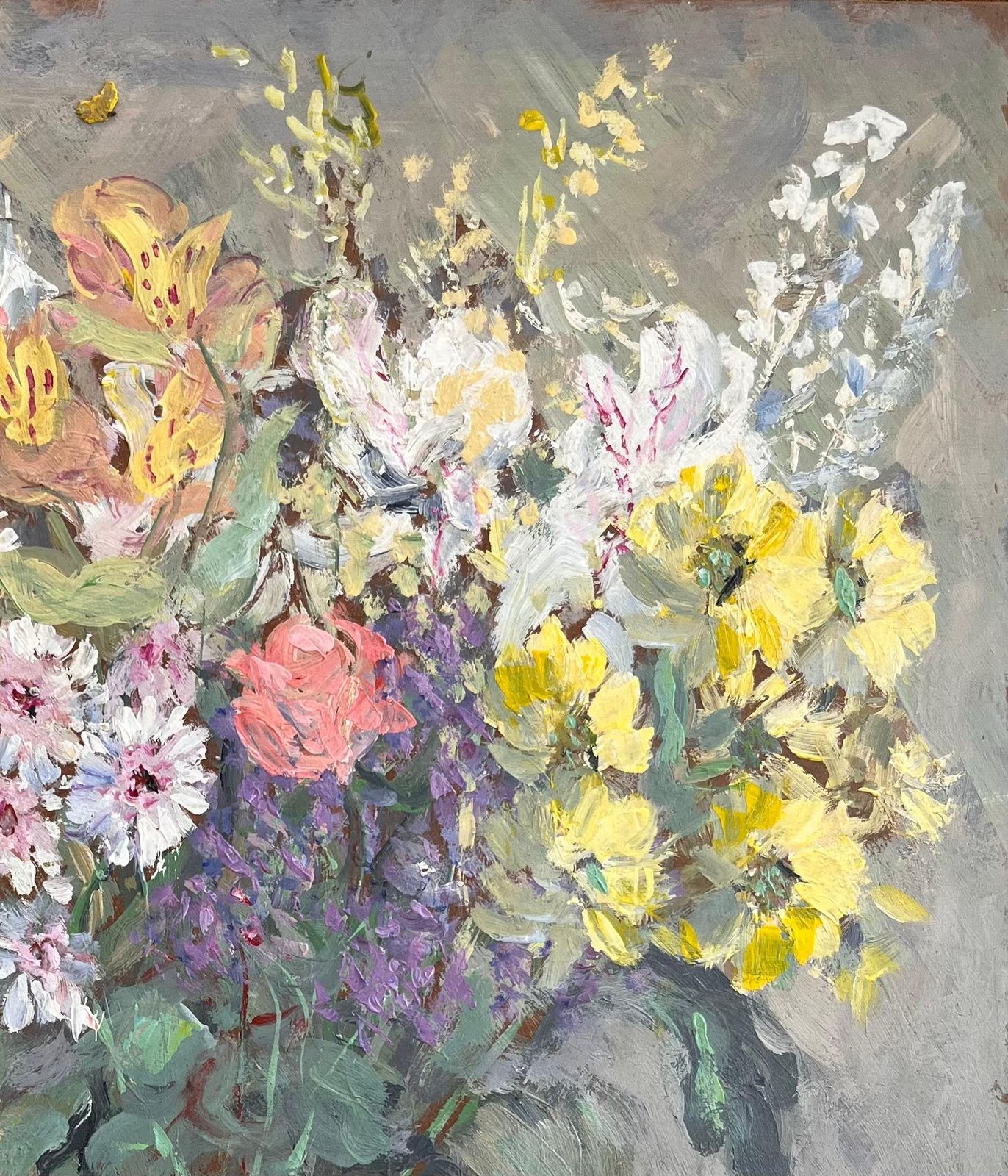 Fanch Lelimpressionist French Floral Still Life Oil Of Le Bouquet Du Cinquantenaire2000 photo Art