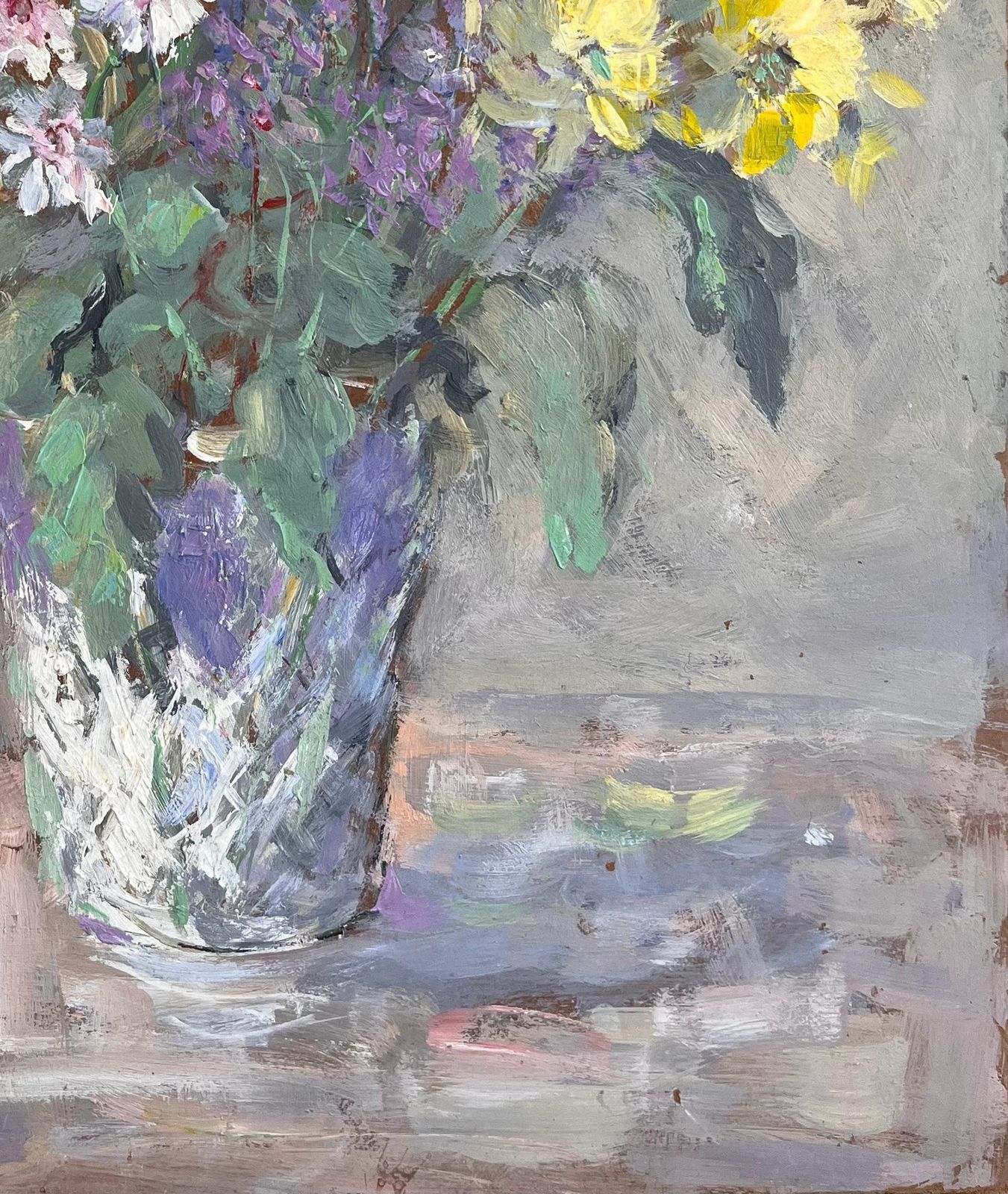 Fanch Lelimpressionist French Floral Still Life Oil Of Le Bouquet Du Cinquantenaire2000 photo 704.0
