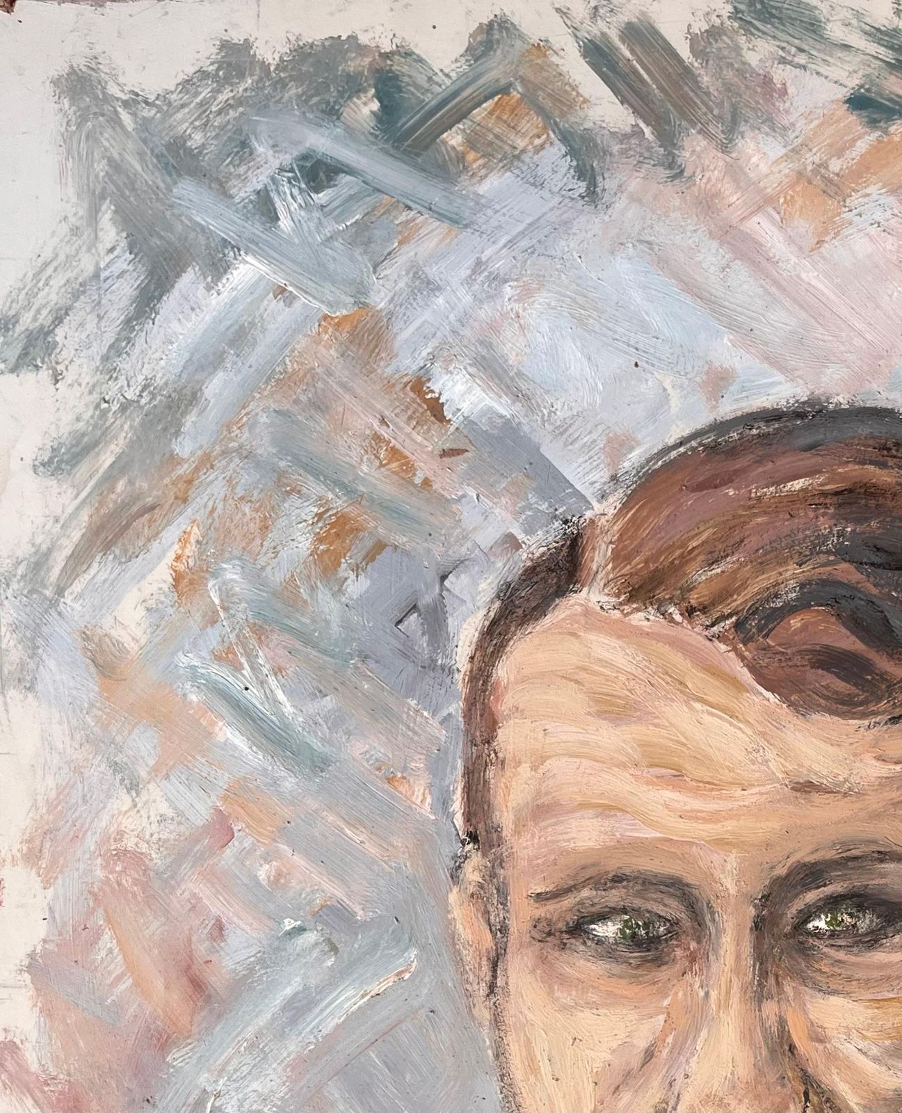Fanch Lelexpressionist Portrait Of A Man With Piercing Eyes And Bold Brushwork photo 694.0