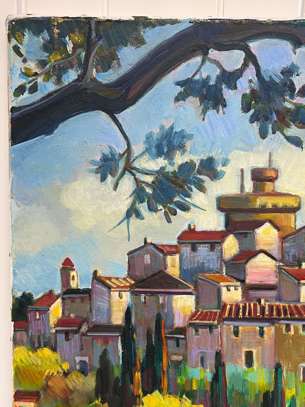 Max Toutainbright Summer French Layered Village Post Impressionist Painting photo 969.0