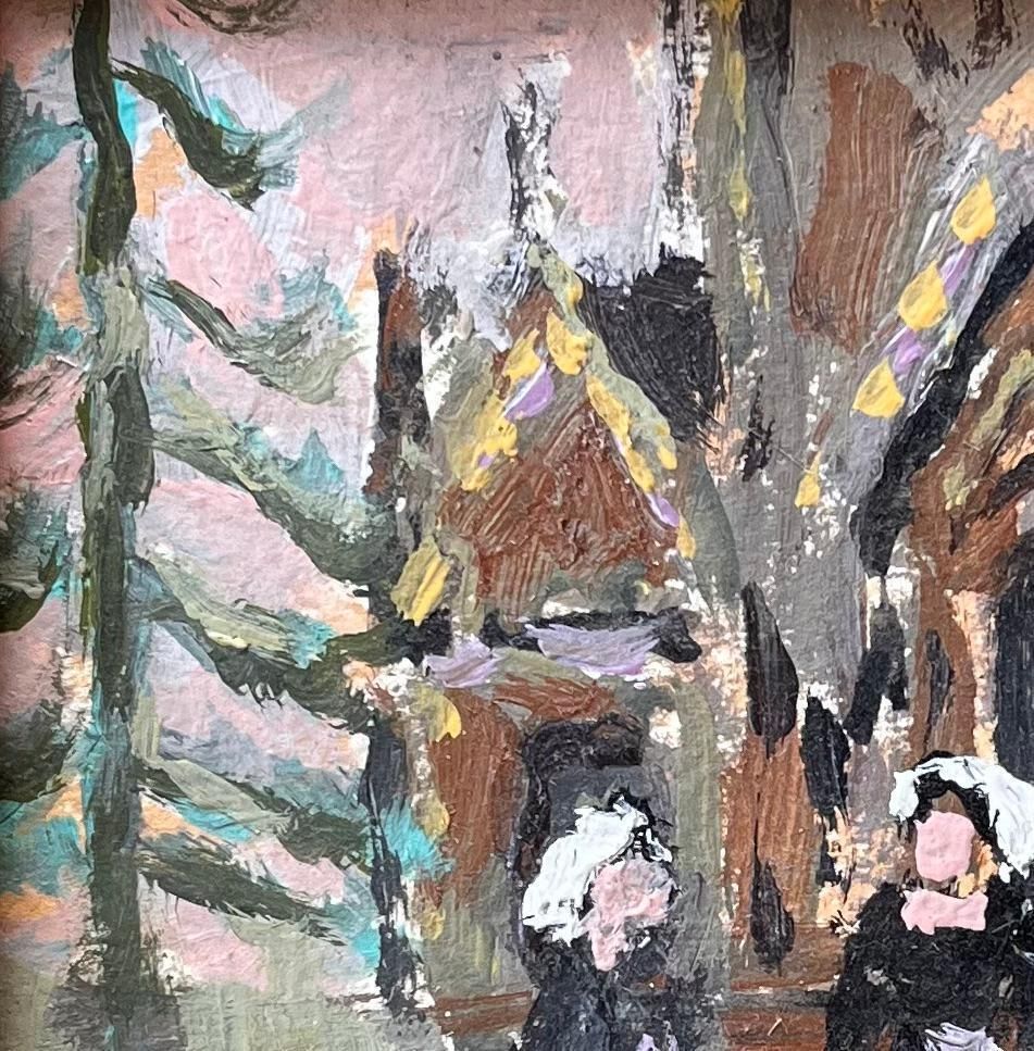 Fanch Lelimpressionist Scene Of Breton Churchgoers Leaving Mass In Traditional Dress2007 photo 505.0