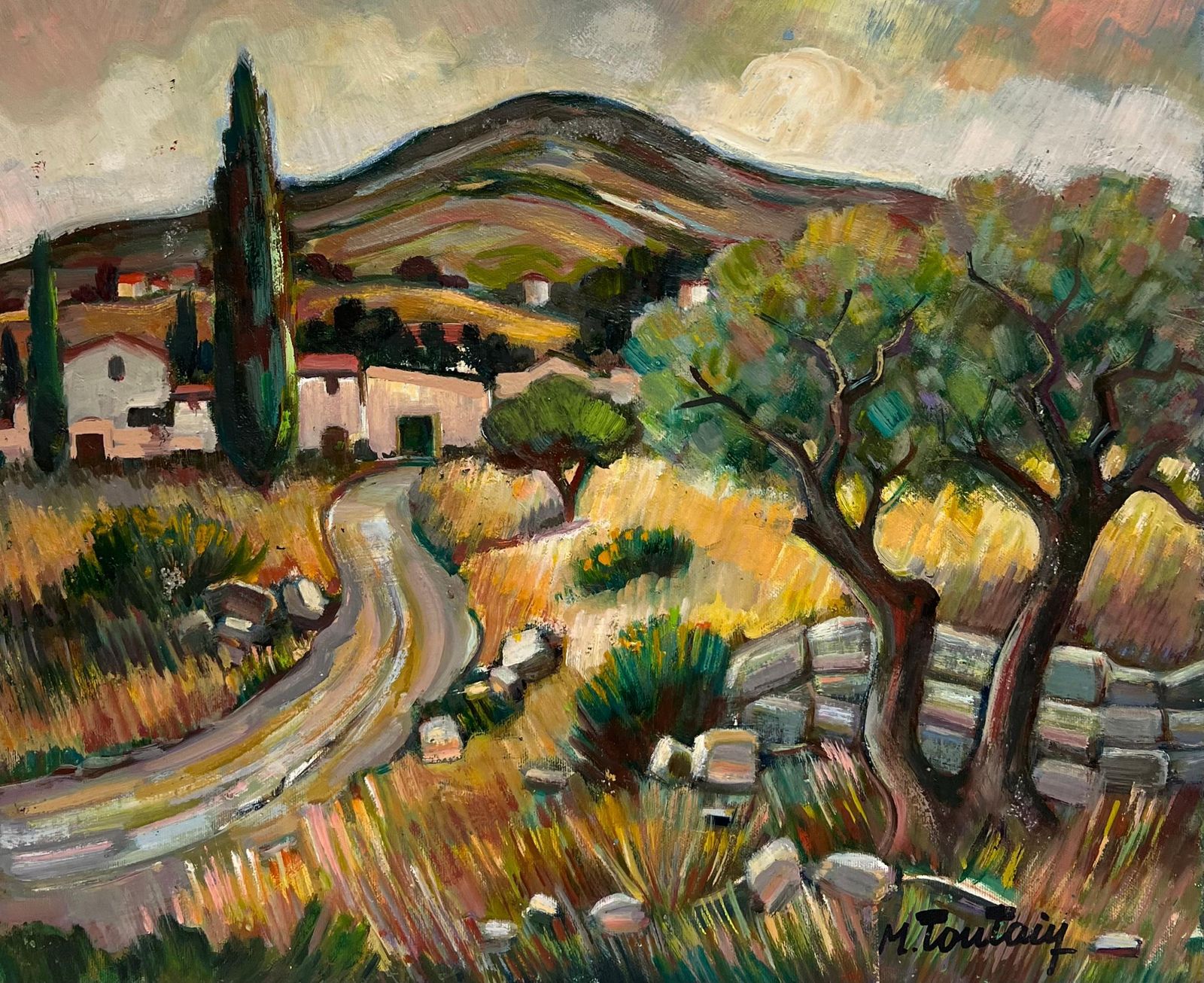 Max Toutainwindy Path Leading Through The French Valleys 20th Post Impressionist Painting