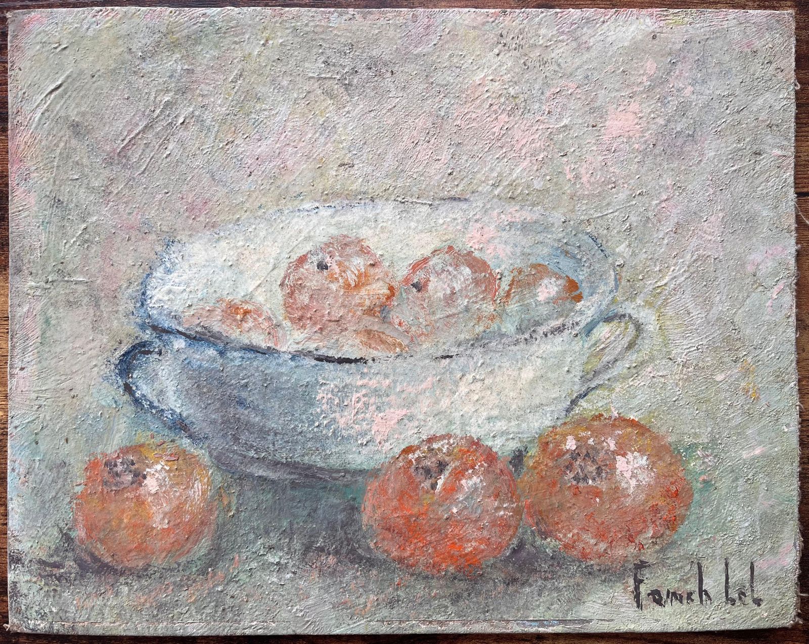 Fanch Lelimpressionist Still Life With Apples In Bowl Jacques Cartier Basin Saint Malo photo furniture