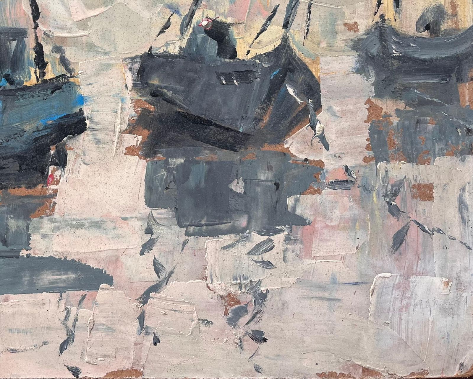 Fanch Lelboats In Port Under Overcast Sky Impressionist Fishing Scene Bonjour Pêcheurs1996 photo vinterior