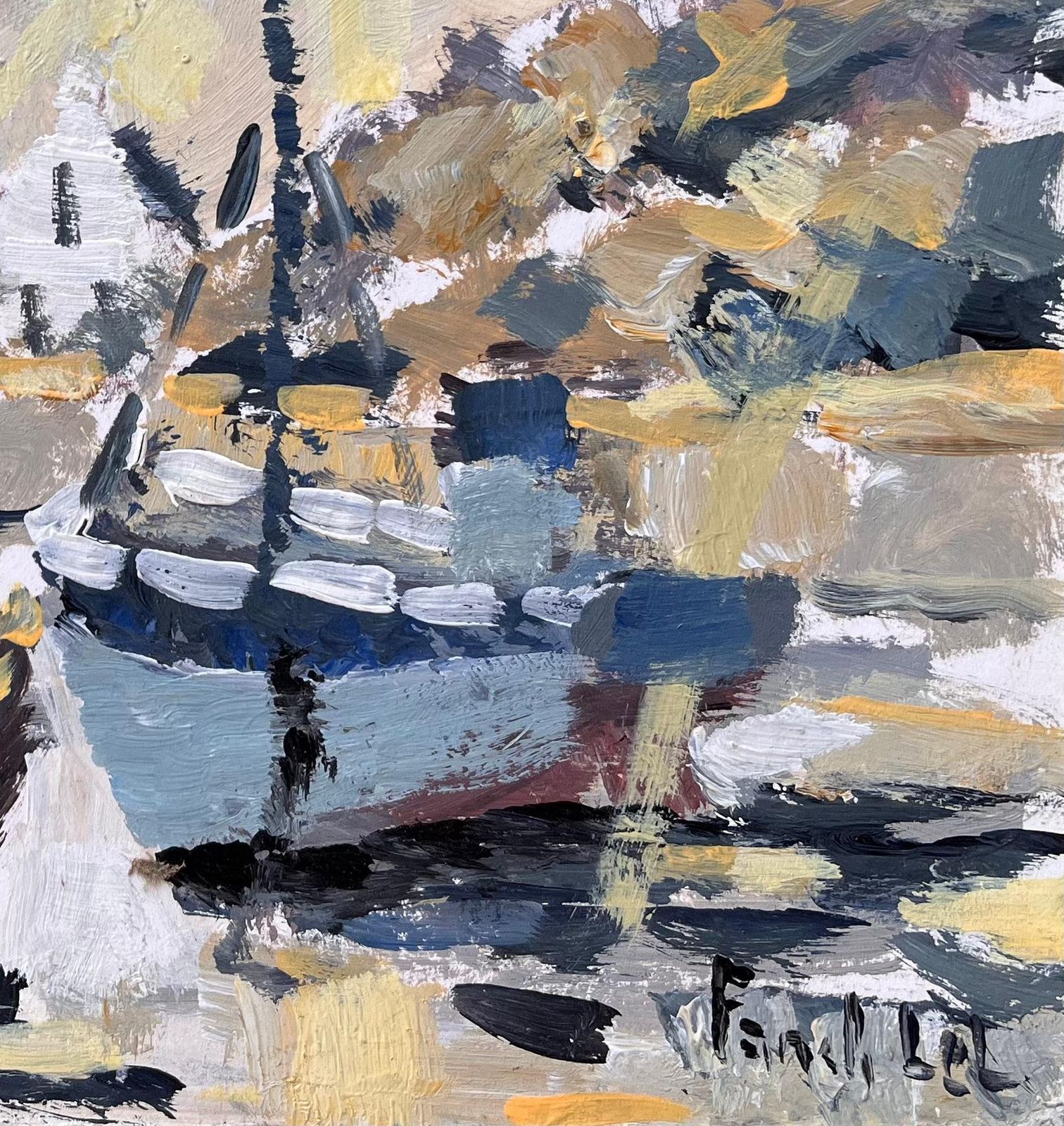 Fanch Lelimpressionist Coastal Fishing Village With Moored Boats In Ouessant In Brittany2008 photo Art