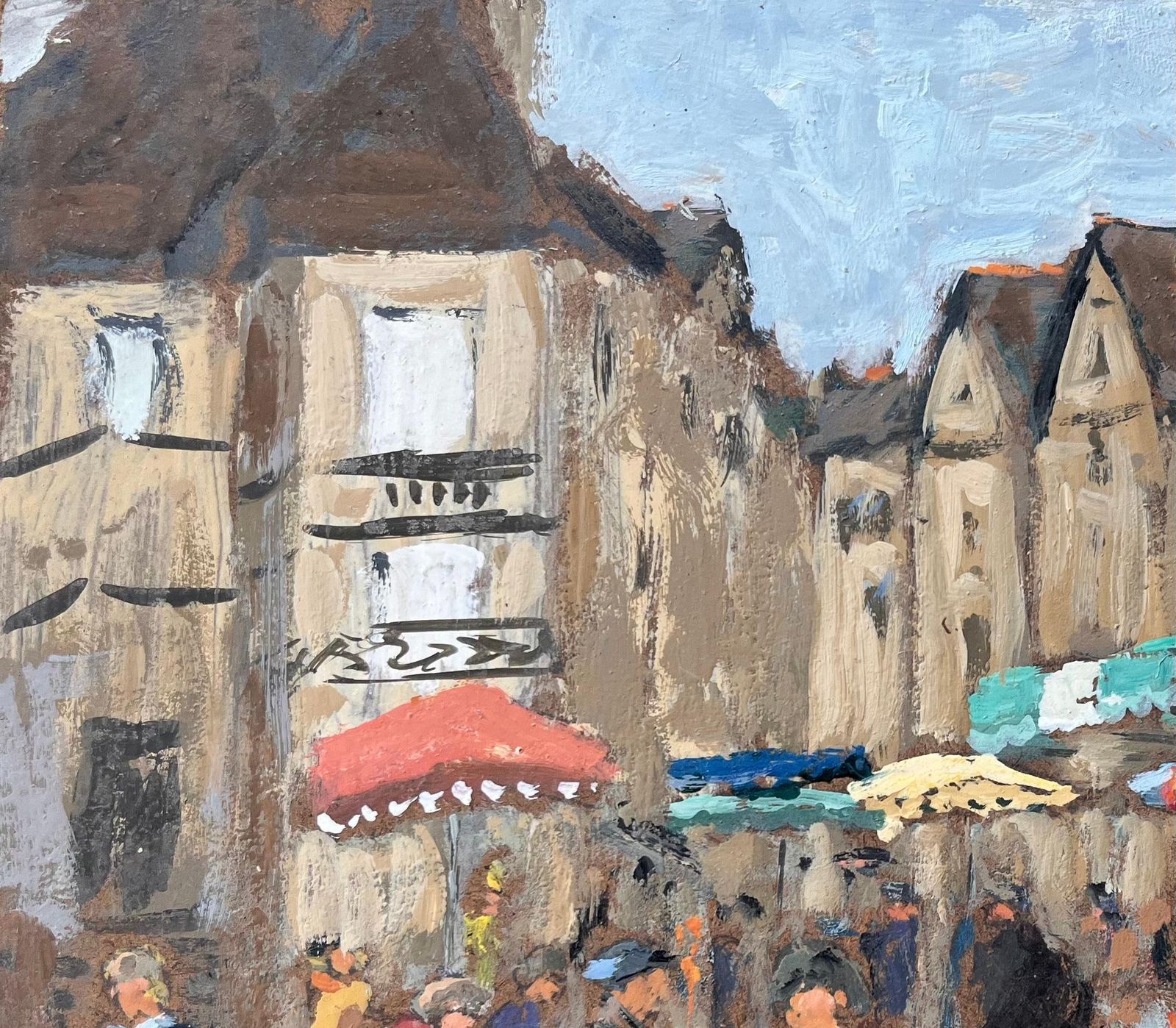 Fanch Lelfrench Impressionist Market Scene In Sarlat Dordogne By Fanch Lel photo Art