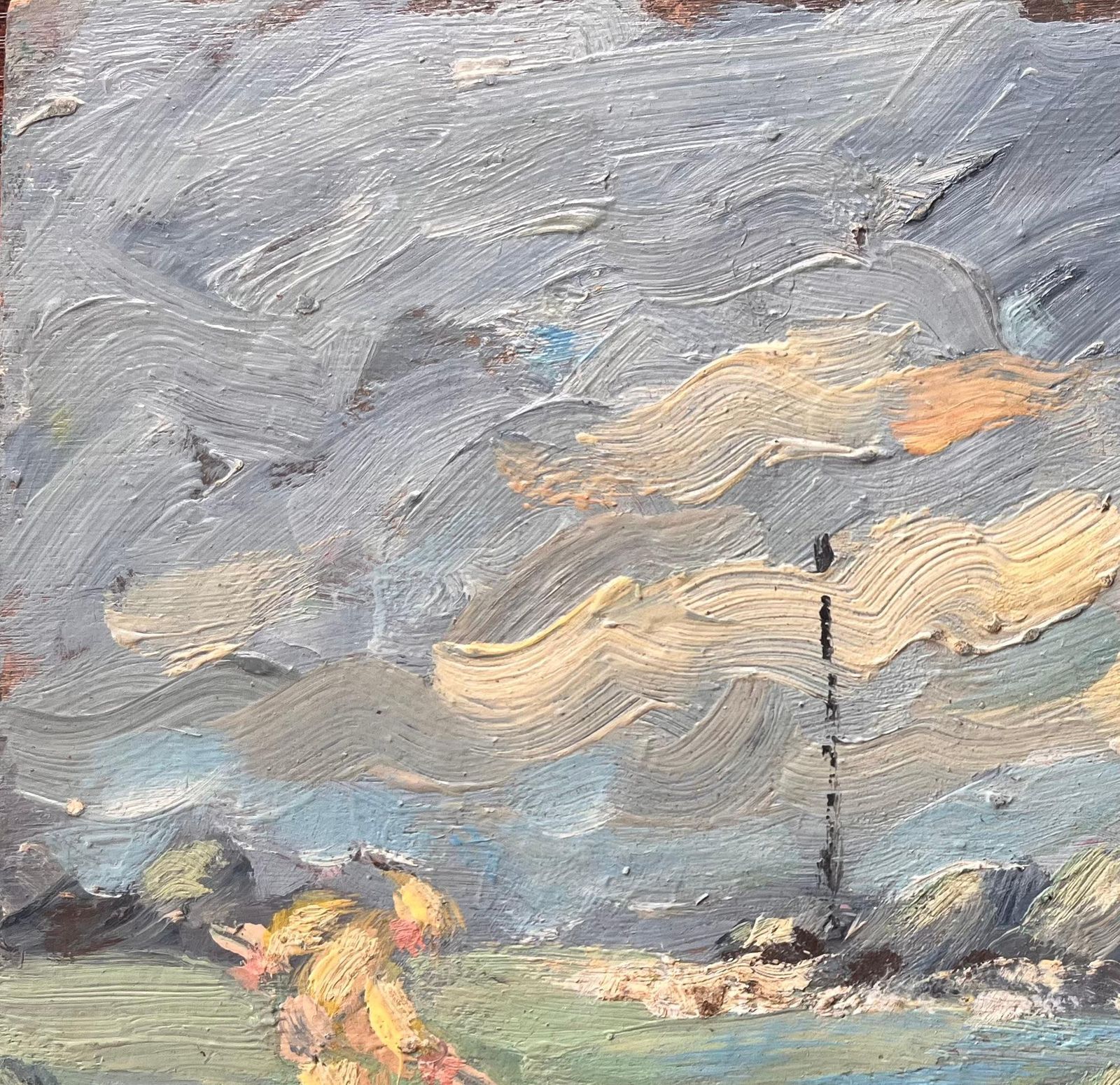 Fanch Lelmaui Bare Coastal Scene With French Fishermen In Stormy Weather By Fanch Lel photo 561.0