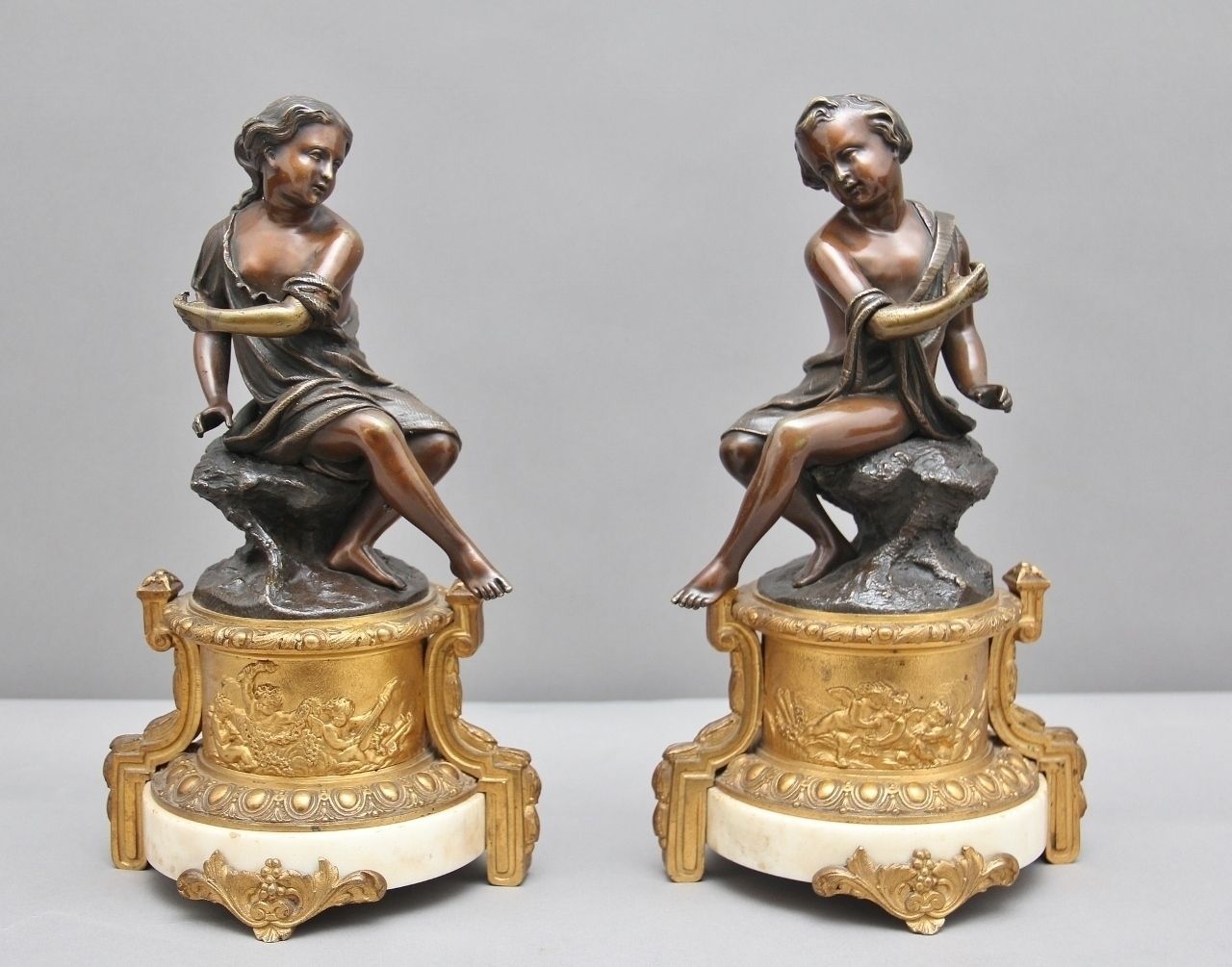 Pair Of 19th Century French Bronzes