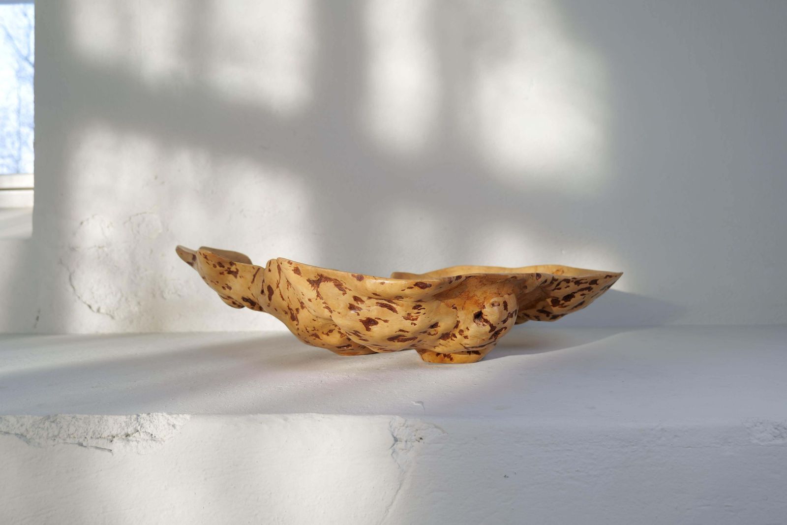 Swedish Folk Art Exeptional Large Organic Burl Curly Birch Bowl, 1980s photo furniture