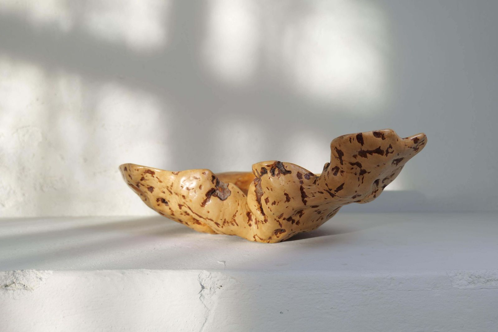 1167.0 Swedish Folk Art Exeptional Large Organic Burl Curly Birch Bowl, 1980s photo