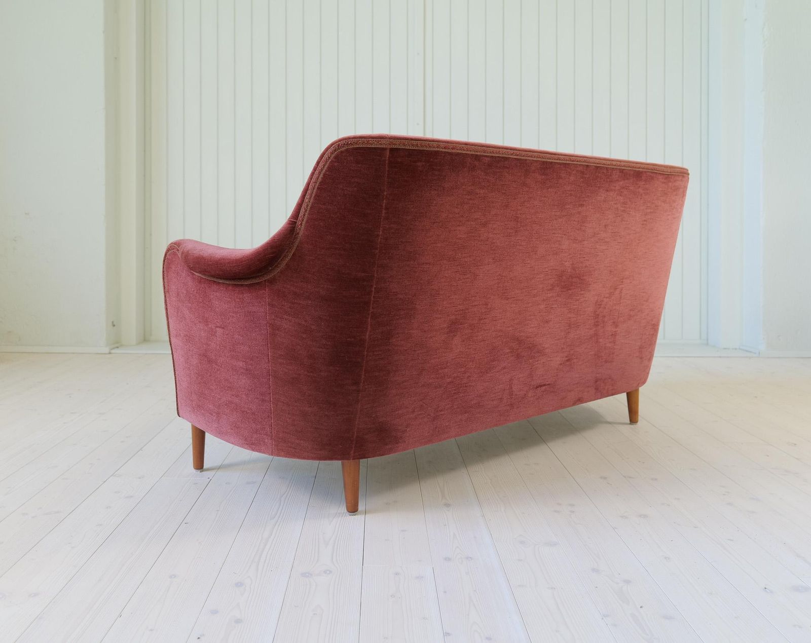 photo buy Midcentury Modern Rare Carl Malmsten Velvet "Samsas" Sofa Sweden, 1960s