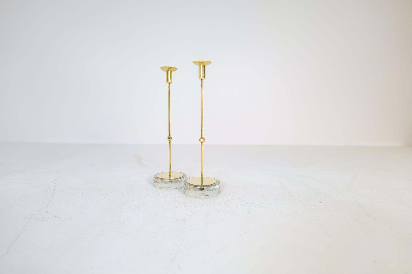 Mid Century Set Of 4 Candleholders Ystad Metall, Sweden, 1950s photo vintage